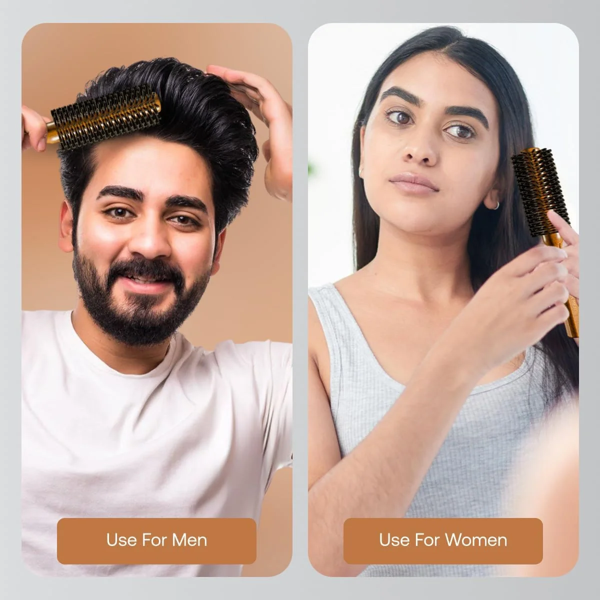 شانه گرد موی ممتاز مردانه و زنانه روباب من | موهای برس طبیعی + توپ های ماساژ نرم پوست سر + دسته چوبی محکم | برس رولی مو برای صاف کردن، حجم دادن، فر کردن، خشک کردن و حالت دادن شانه گرد موی ممتاز مردانه و زنانه روباب من | موهای برس طبیعی + توپ های ماساژ نرم پوست سر + دسته چوبی محکم | برس رولی مو برای صاف کردن، حجم دادن، فر کردن، خشک کردن و حالت دادن