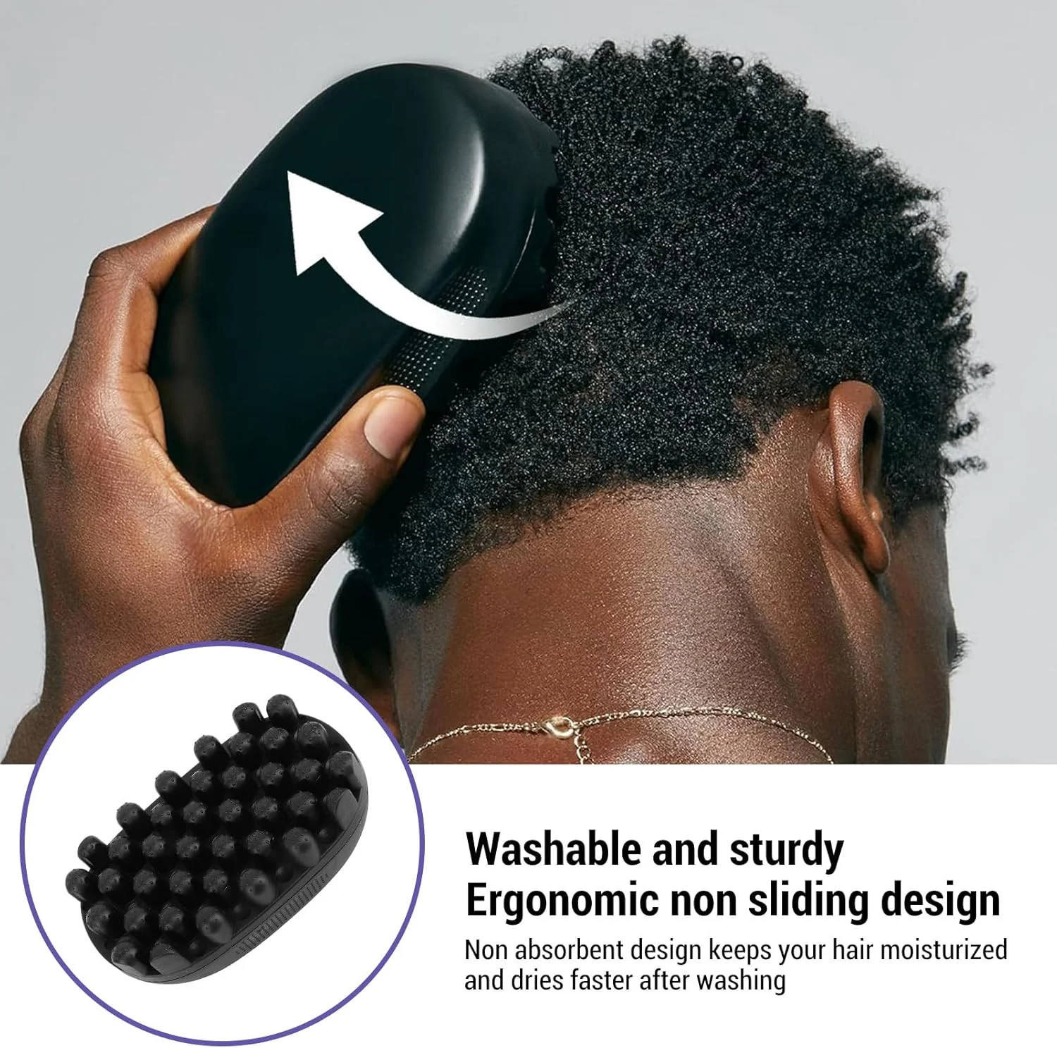 برس فر کننده مو لاستیکی - اسفنج Twist King برای موهای آفریقایی، ابزار حالت دهنده اسفنجی فر کننده قابل شستشو (دندانه کوچک) برس فر کننده مو لاستیکی - اسفنج Twist King برای موهای آفریقایی، ابزار حالت دهنده اسفنجی فر کننده قابل شستشو (دندانه کوچک)