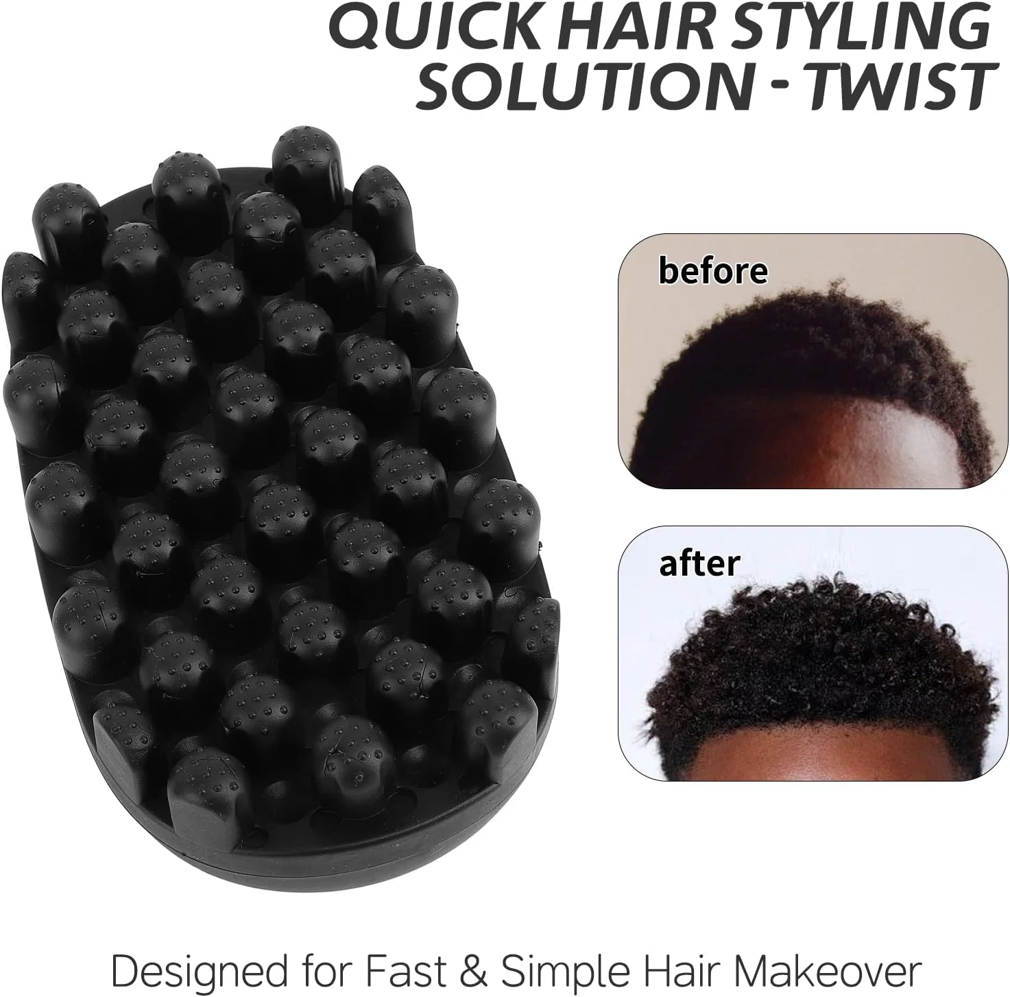 برس فر کننده مو لاستیکی: اسفنج Twist King برای موهای آفریقایی، ابزار فر کننده اسفنجی بادوام و قابل شستشو ایده آل (دندانه کوچک) برس فر کننده مو لاستیکی: اسفنج Twist King برای موهای آفریقایی، ابزار فر کننده اسفنجی بادوام و قابل شستشو ایده آل (دندانه کوچک)