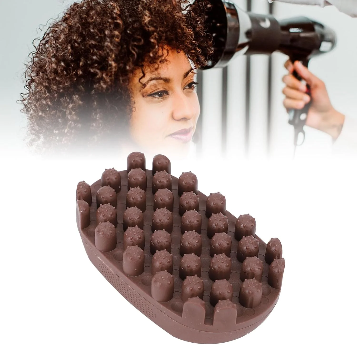 برس مو فر لاستیکی - مدل Twist King برای موهای فر، ابزار حالت دهنده قابل شستشو، جمع و جور و قابل حمل برای استفاده روزانه و مسافرت (قهوه ای) برس مو فر لاستیکی - مدل Twist King برای موهای فر، ابزار حالت دهنده قابل شستشو، جمع و جور و قابل حمل برای استفاده روزانه و مسافرت (قهوه ای)