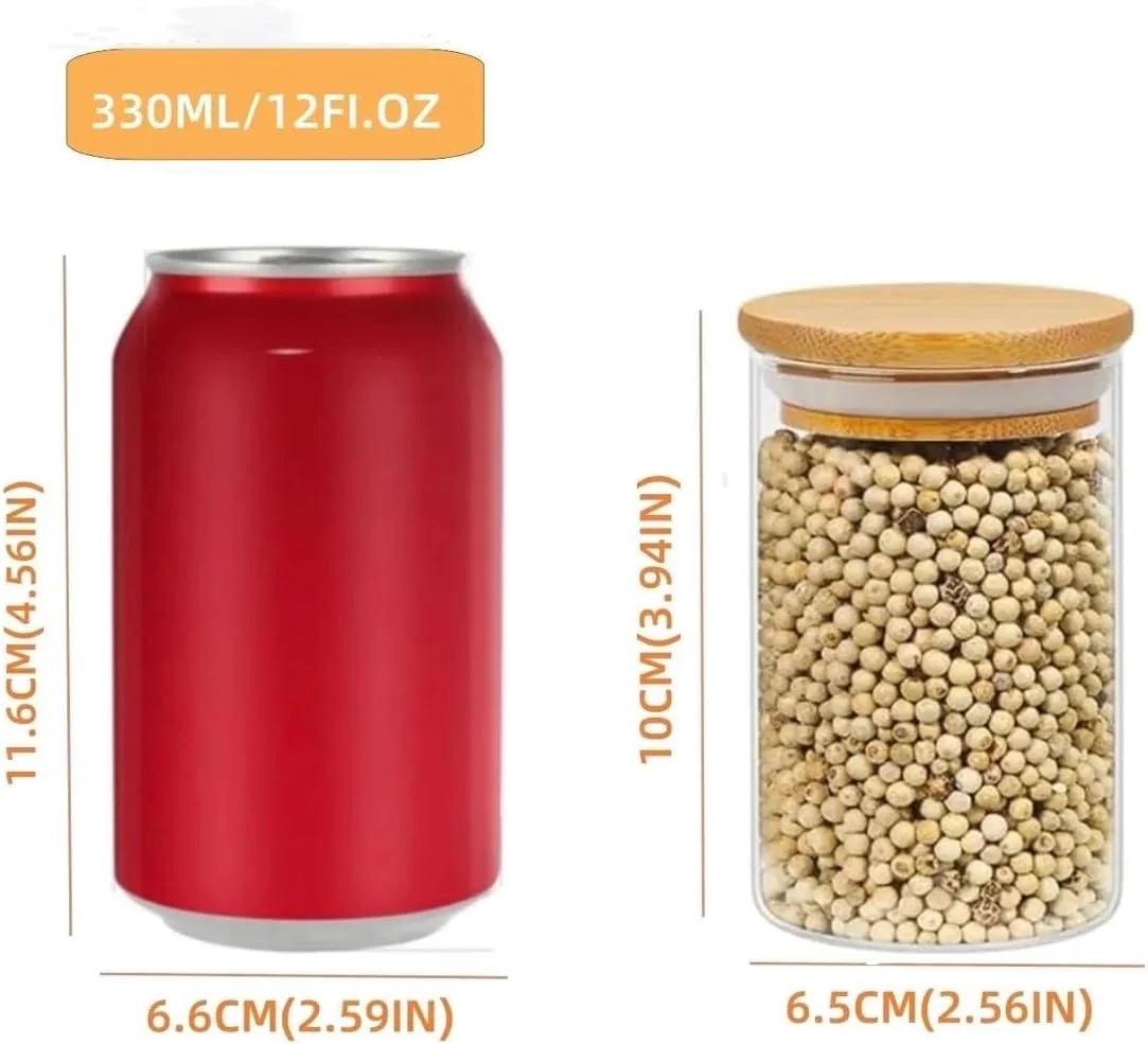 جا ادویه ای FAM با استند بامبو - قفسه نظم دهنده ادویه - ست چوبی دکوری آشپزخانه - شیشه با درب بامبو