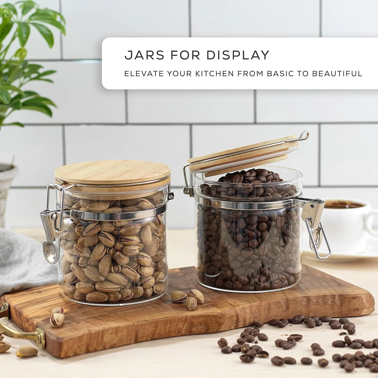 ظروف شیشه ای اکسفور با درب بامبو (562 میلی لیتر). ست 2 عددی ظروف نگهداری مواد غذایی با درب گیره دار برای نگهداری مواد غذایی در انبار. ظروف شیشه ای قابل مهر و موم برای سازماندهی آشپزخانه ظروف شیشه ای اکسفور با درب بامبو (562 میلی لیتر). ست 2 عددی ظروف نگهداری مواد غذایی با درب گیره دار برای نگهداری مواد غذایی در انبار. ظروف شیشه ای قابل مهر و موم برای سازماندهی آشپزخانه