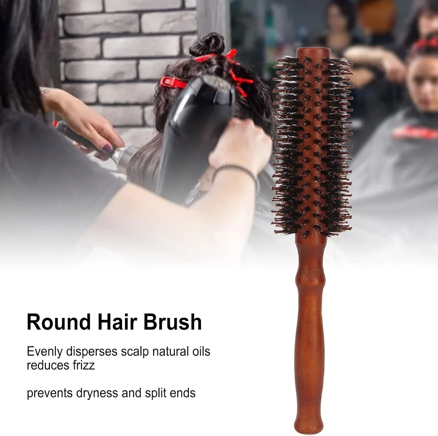 برس مو گرد، برس حالت دهنده مو گرد، جلوگیری از الکتریسیته ساکن، خشک شدن سریع با یون منفی، برای خشک کردن و فر کردن مو، برای ابزارهای حالت دهی مو (3 عدد)