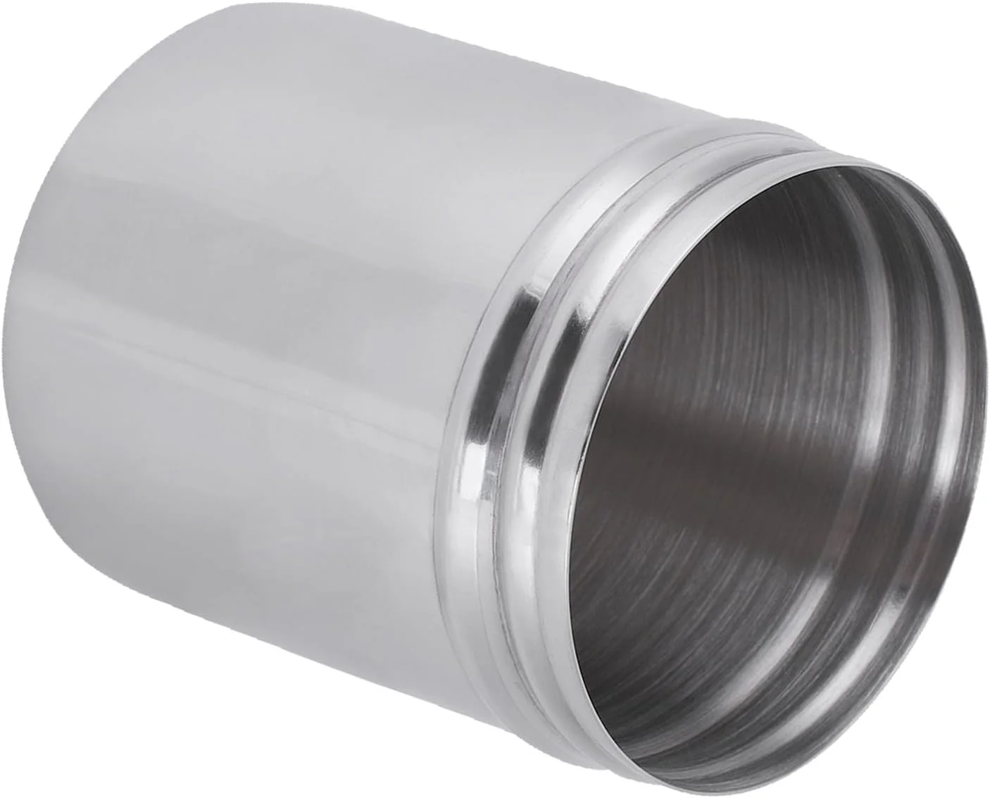 ظرف درب دار استیل 304 Eujgoov، ظرف نگهداری مواد غذایی سایز مسافرتی برای شکر، جو دوسر، مناسب کمپینگ (بزرگ) (4yga3kghip-02)