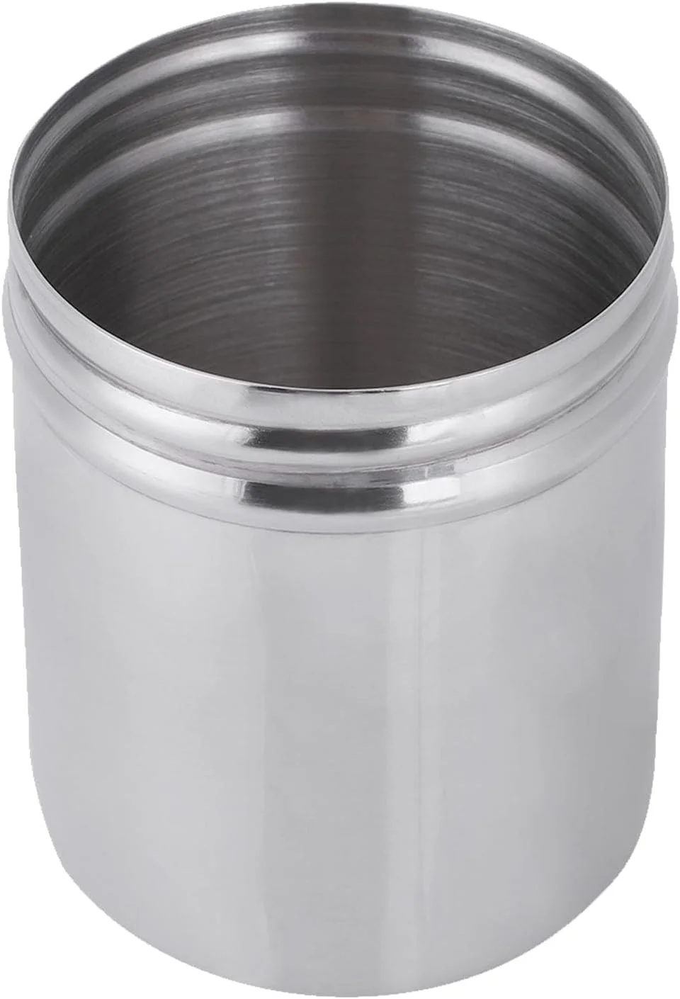 ظرف درب دار استیل 304 Eujgoov، ظرف نگهداری مواد غذایی سایز مسافرتی برای شکر، جو دوسر، مناسب کمپینگ (بزرگ) (4yga3kghip-02)