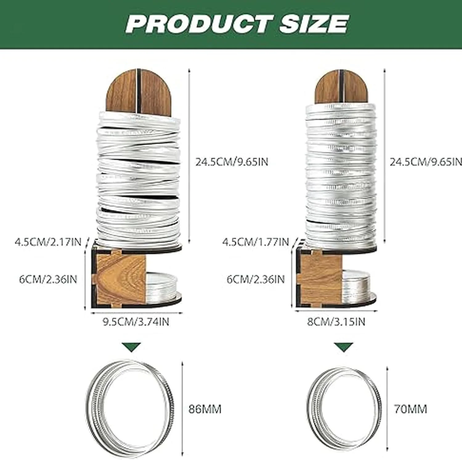 نگهدارنده درب شیشه مربا - نگهدارنده حلقه چوبی کنسرو - محل نگهداری حلقه کنسرو برای سازماندهی انبار، آشپزخانه، کافی شاپ، رستوران، مناسب برای صاحبان خانه، مربا سازی، نگهداری مواد غذایی، ترشی سبزیجات