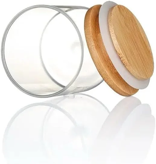 جا ادویه ای FAM با استند بامبو - قفسه نظم دهنده ادویه - ست چوبی دکوری آشپزخانه - شیشه با درب بامبو