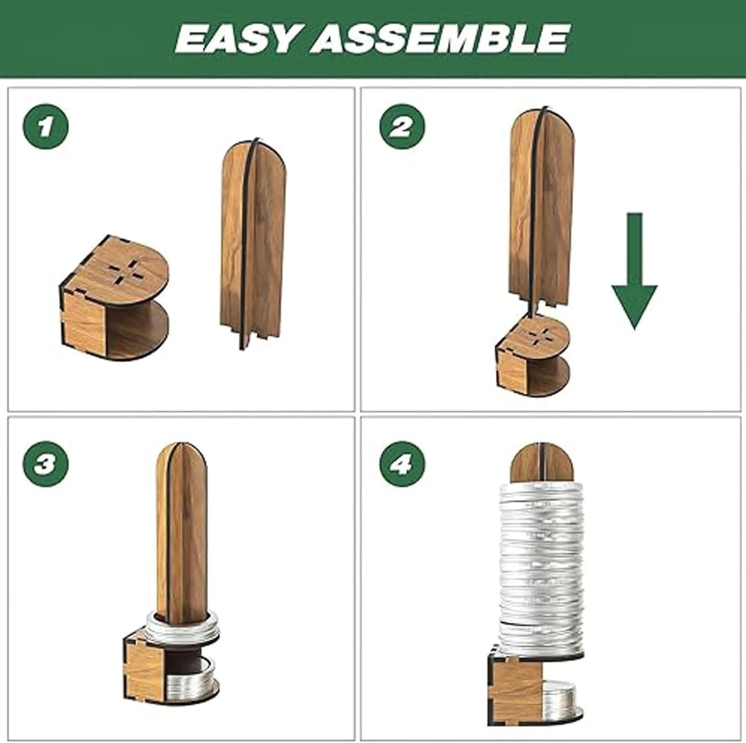 نگهدارنده درب شیشه مربا - نگهدارنده حلقه چوبی کنسرو - محل نگهداری حلقه کنسرو برای سازماندهی انبار، آشپزخانه، کافی شاپ، رستوران، مناسب برای صاحبان خانه، مربا سازی، نگهداری مواد غذایی، ترشی سبزیجات