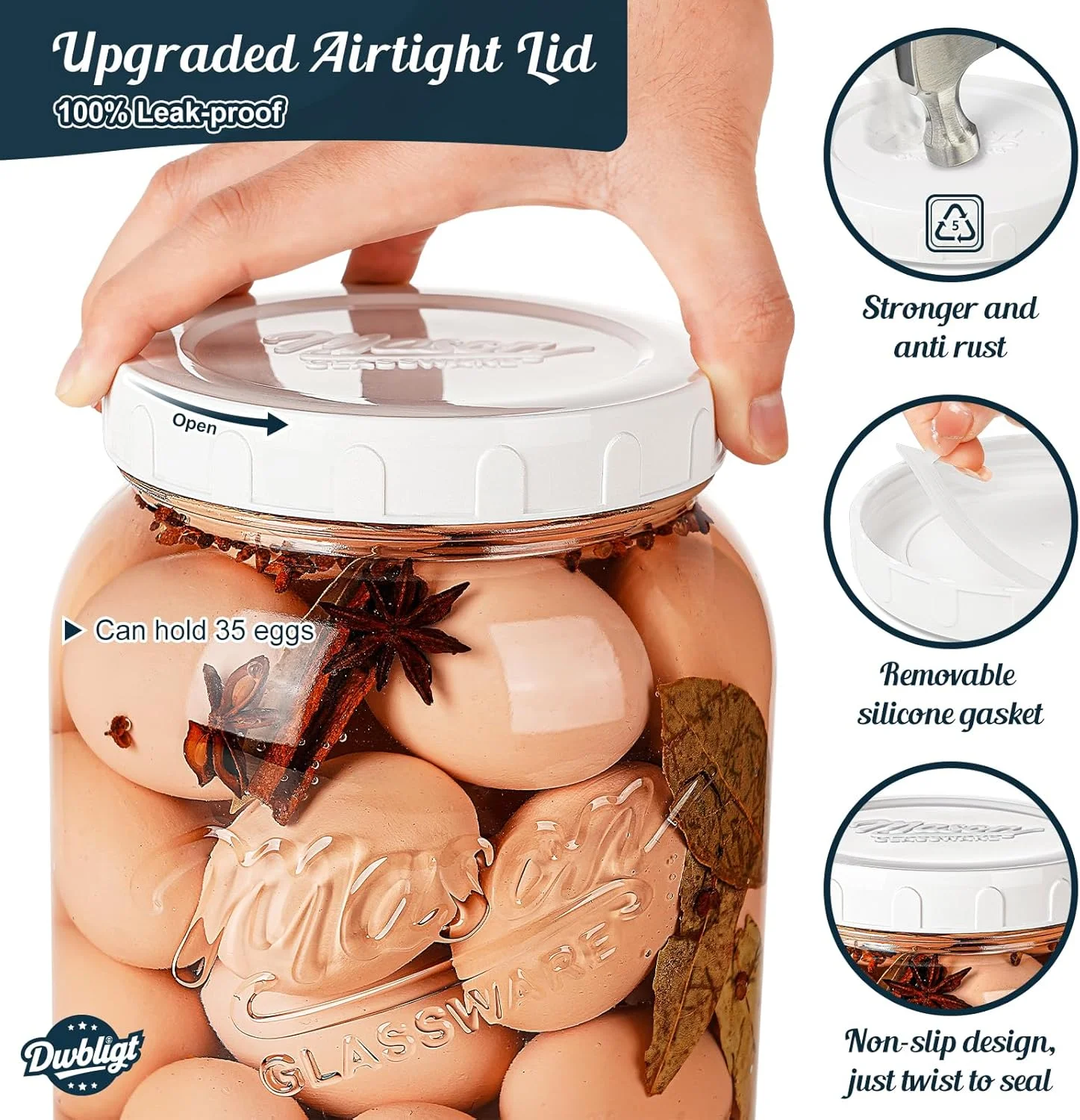 ظرف شیشه ای 4 لیتری Dwbligt با درب محکم، شیشه دهان گشاد بزرگ برای آرد، شکر، ظروف نگهداری مواد غذایی با علامت اندازه گیری (1 عدد)، شیشه های کنسرو برای چای آفتابی، کامبوچا، کلوچه، ترشی، تخمیر ظرف شیشه ای 4 لیتری Dwbligt با درب محکم، شیشه دهان گشاد بزرگ برای آرد، شکر، ظروف نگهداری مواد غذایی با علامت اندازه گیری (1 عدد)، شیشه های کنسرو برای چای آفتابی، کامبوچا، کلوچه، ترشی، تخمیر