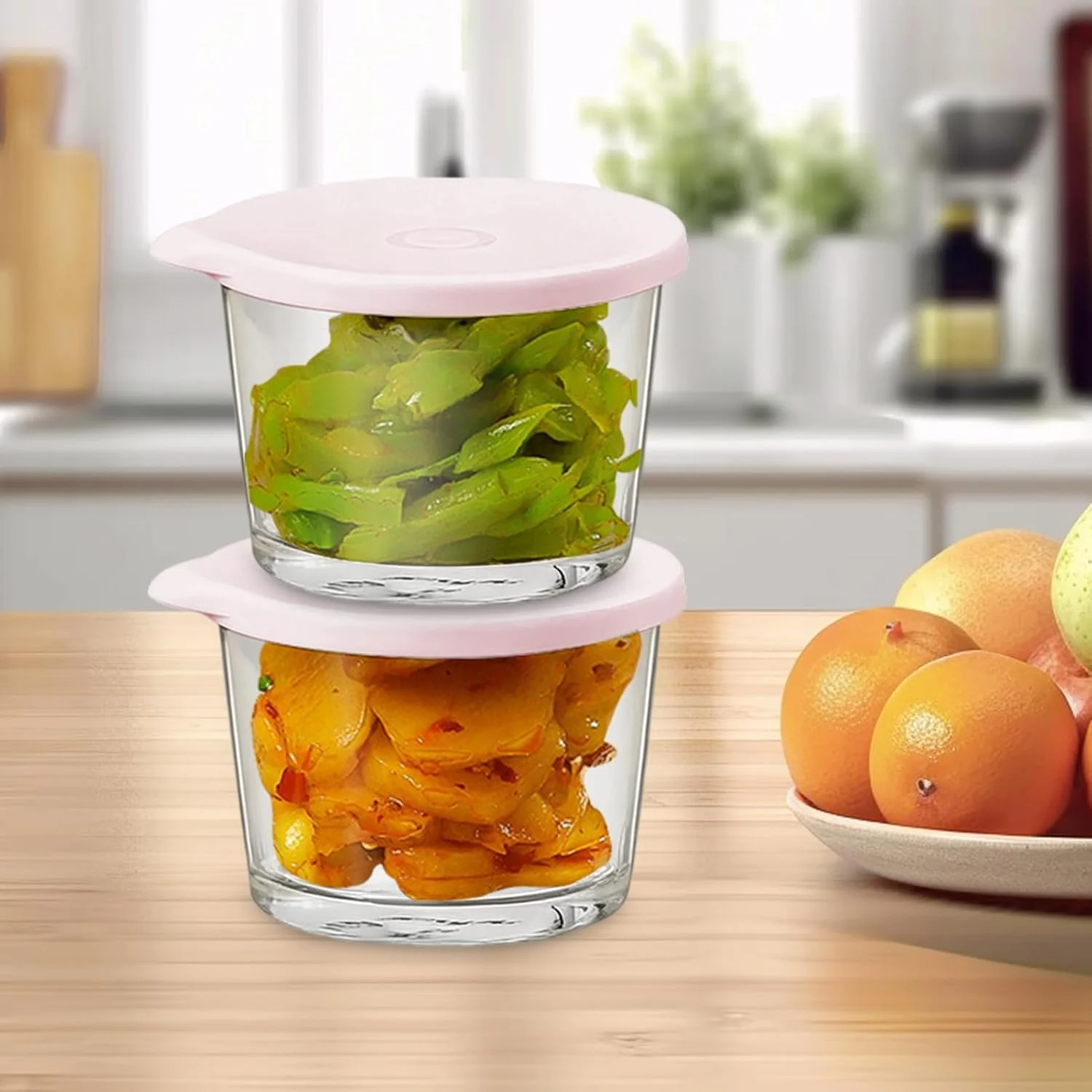 کاسه های شیشه ای ذخیره سازی | شیشه های قابل استفاده مجدد و قابل انباشت هوا | نگهدارنده آماده سازی غذا و باقیمانده | برای آماده سازی غذا، میان وعده، پخت و پز یک شبه، پخت، انبار، یخچال، فریزر، ناهار، سالاد، سوپ، ماست، میوه