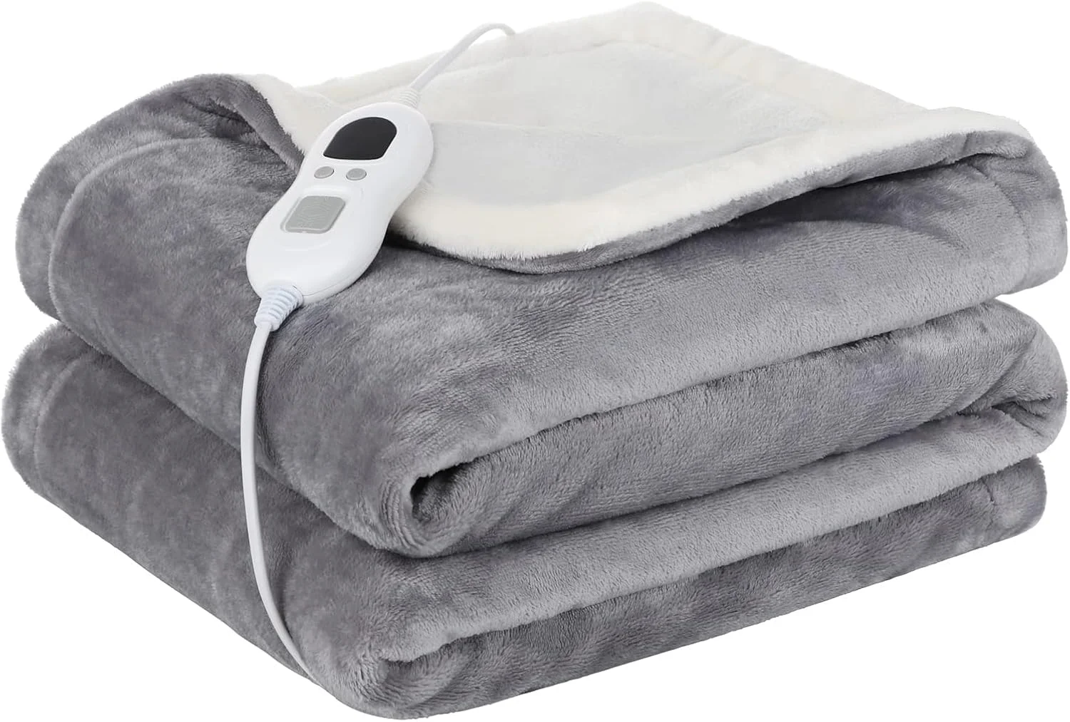 بالشت گرمایشی پتو برقی EdirFtra، پتو برقی ضخیم و نرم، پتو گرمایشی فلانل، 6 درجه حرارت، پتو برقی فلانل نرم 160x130 سانتی متر