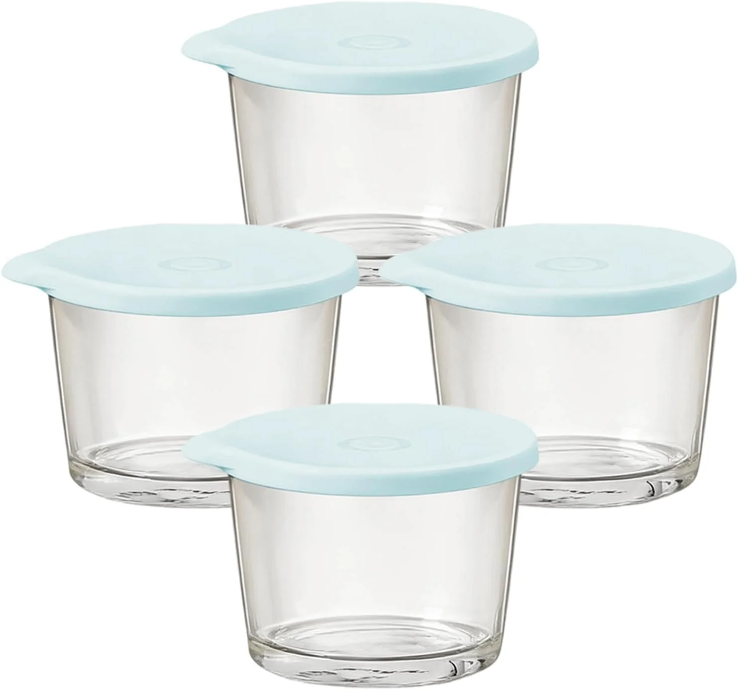 کاسه های شیشه ای با درب - ظروف غذای قابل استفاده مجدد، کاسه های شیشه ای مخلوط کننده | برای آماده سازی غذا، میان وعده، پخت و پز، نگهداری در یخچال و فریزر، ناهار، سالاد، سوپ، ماست، میوه