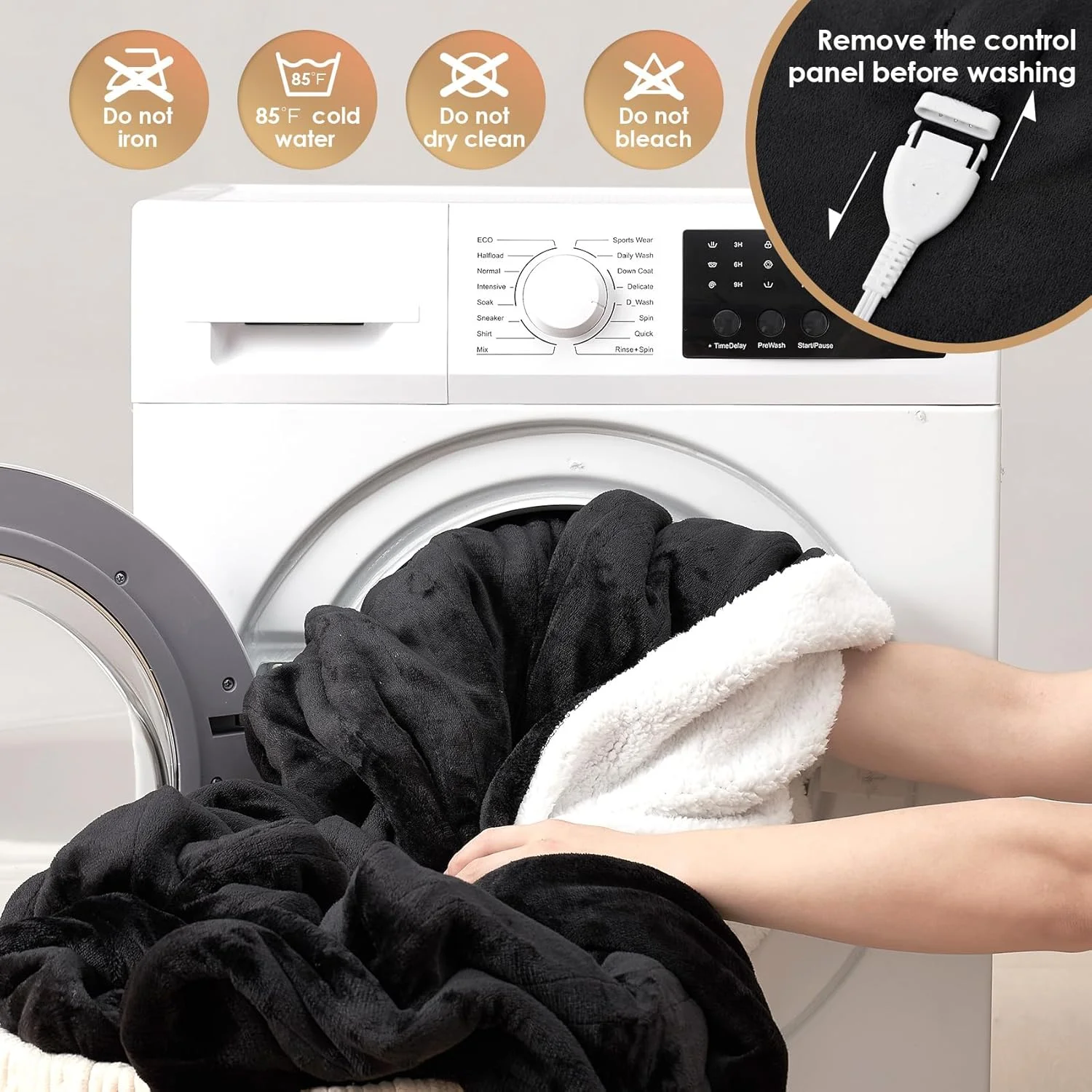 پتوی برقی گرمایشی EHEYCIGA سایز کینگ - پتوی گرمایشی با 5 سطح گرمایش و خاموشی خودکار 10 ساعته، پتوی نرم و راحت شرپا با قابلیت شستشو و کنترل دوگانه با گرمایش سریع، 90 در 100 اینچ پتوی برقی گرمایشی EHEYCIGA سایز کینگ - پتوی گرمایشی با 5 سطح گرمایش و خاموشی خودکار 10 ساعته، پتوی نرم و راحت شرپا با قابلیت شستشو و کنترل دوگانه با گرمایش سریع، 90 در 100 اینچ