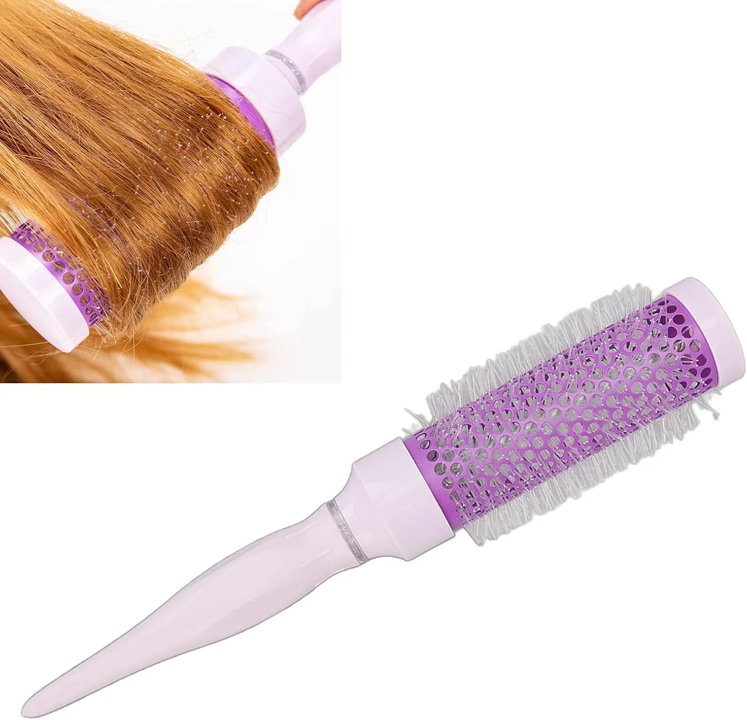 برس گرد، ابزار حالت دهنده موی زنانه برای خشک کردن، فر کردن و صاف کردن مو (1.5 اینچ) برس گرد، ابزار حالت دهنده موی زنانه برای خشک کردن، فر کردن و صاف کردن مو (1.5 اینچ)