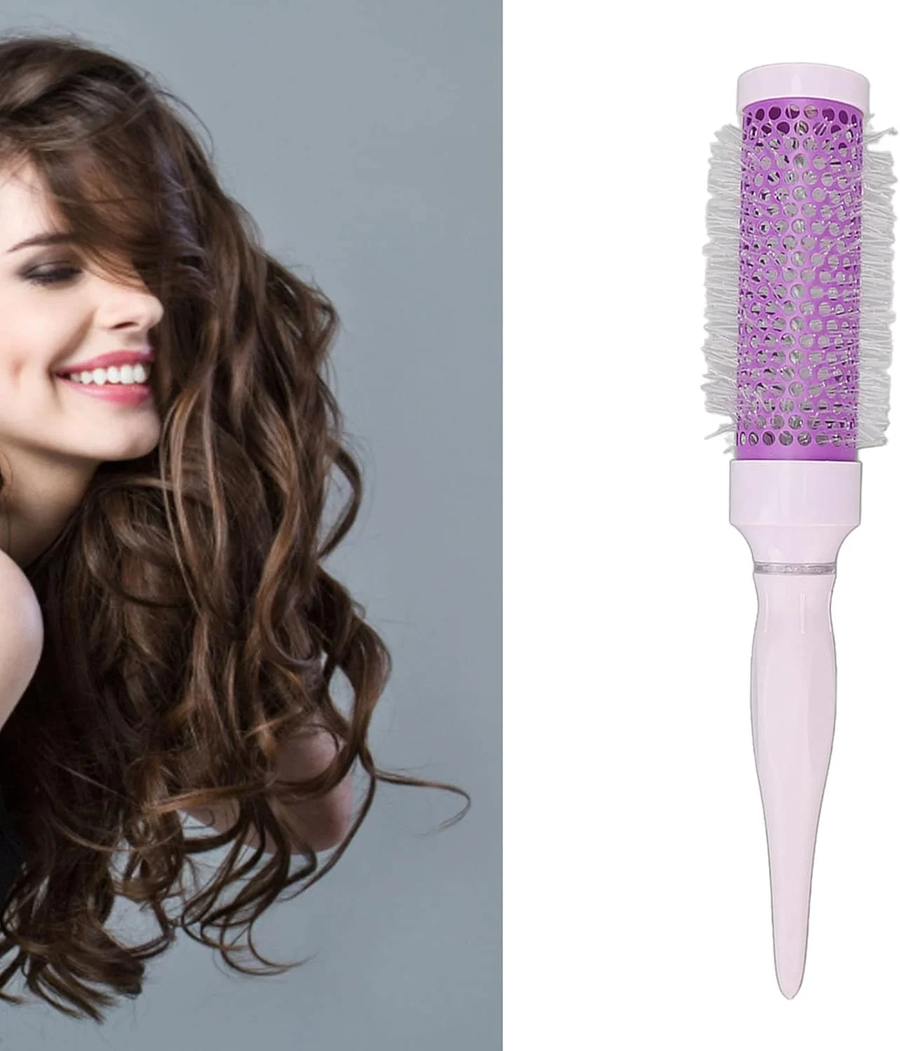 برس گرد، ابزار حالت دهنده موی زنانه برای خشک کردن، فر کردن و صاف کردن مو (1.5 اینچ) برس گرد، ابزار حالت دهنده موی زنانه برای خشک کردن، فر کردن و صاف کردن مو (1.5 اینچ)