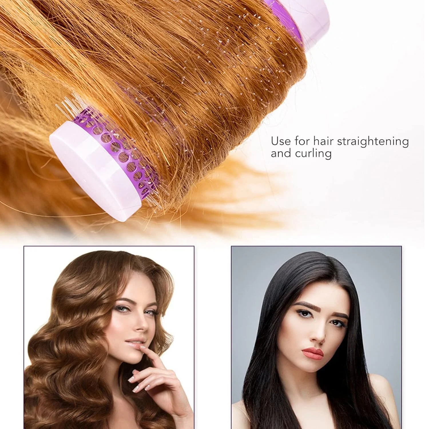 برس گرد، ابزار حالت دهنده موی زنانه برای خشک کردن، فر کردن و صاف کردن مو (1.5 اینچ) برس گرد، ابزار حالت دهنده موی زنانه برای خشک کردن، فر کردن و صاف کردن مو (1.5 اینچ)