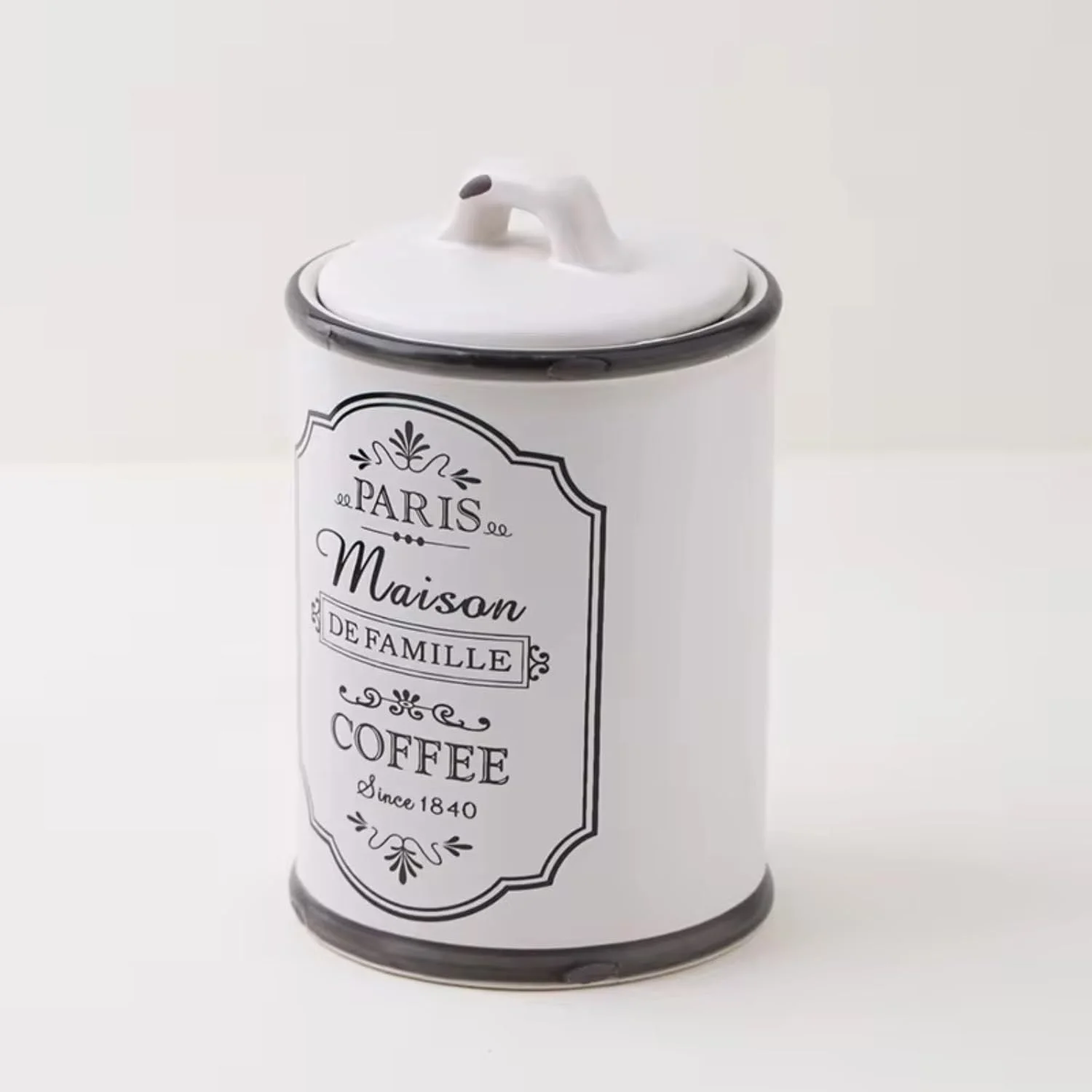 ست ظروف سرامیکی آشپزخانه Maestro - ظروف نگهداری قهوه، چای و شکر درب دار، ظروف ذخیره سازی به سبک فرانسوی قدیمی، مینای سفید عتیقه، دکوراسیون روستایی برای روی کابینت، ست 3 عددی ست ظروف سرامیکی آشپزخانه Maestro - ظروف نگهداری قهوه، چای و شکر درب دار، ظروف ذخیره سازی به سبک فرانسوی قدیمی، مینای سفید عتیقه، دکوراسیون روستایی برای روی کابینت، ست 3 عددی