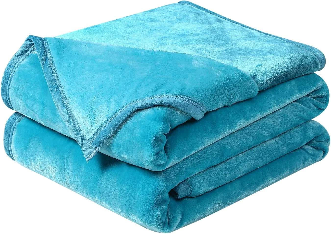 پتوی نرم سایز کینگ ایزلند، پتوی پشمی سبک وزن و گرم و لطیف برای تخت، مبل و کاناپه، ابعاد 228x274 سانتی متر، فیروزه ای