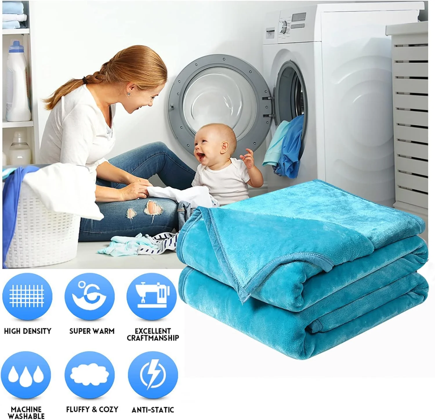 پتوی نرم سایز کینگ ایزلند، پتوی پشمی سبک وزن و گرم و لطیف برای تخت، مبل و کاناپه، ابعاد 228x274 سانتی متر، فیروزه ای پتوی نرم سایز کینگ ایزلند، پتوی پشمی سبک وزن و گرم و لطیف برای تخت، مبل و کاناپه، ابعاد 228x274 سانتی متر، فیروزه ای