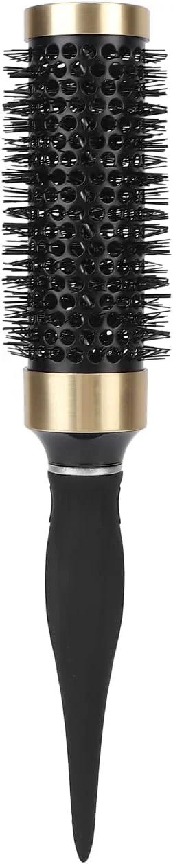Round Brush Hair Curling Comb, Nylon Hair Aluminum Hairdressing Tool for Women and Men Hair Blow Drying Curling - Disperse Hair Oils, Prevent Static, Hollow Design