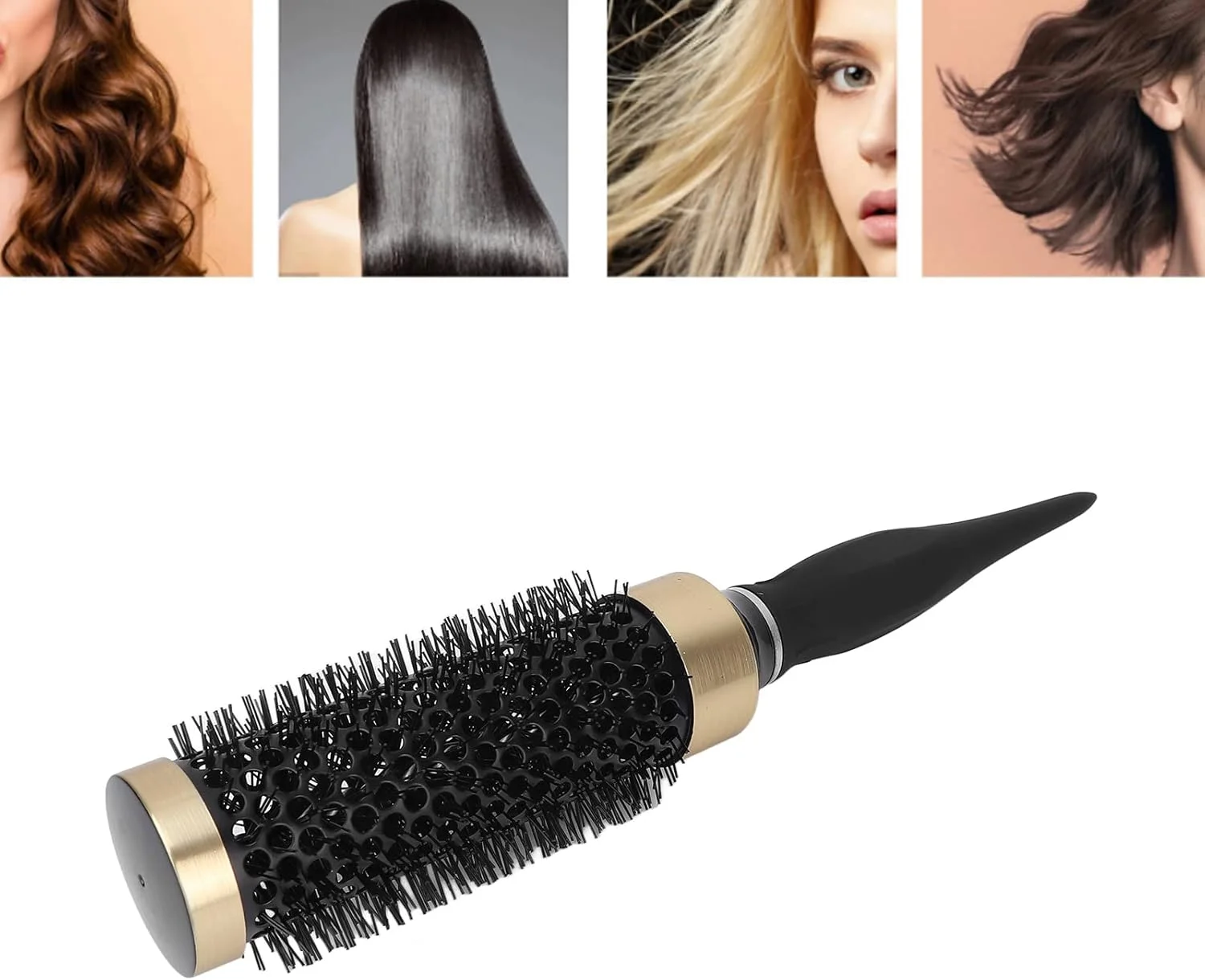 Round Brush Hair Curling Comb, Nylon Hair Aluminum Hairdressing Tool for Women and Men Hair Blow Drying Curling - Disperse Hair Oils, Prevent Static, Hollow Design Round Brush Hair Curling Comb, Nylon Hair Aluminum Hairdressing Tool for Women and Men Hair Blow Drying Curling - Disperse Hair Oils, Prevent Static, Hollow Design