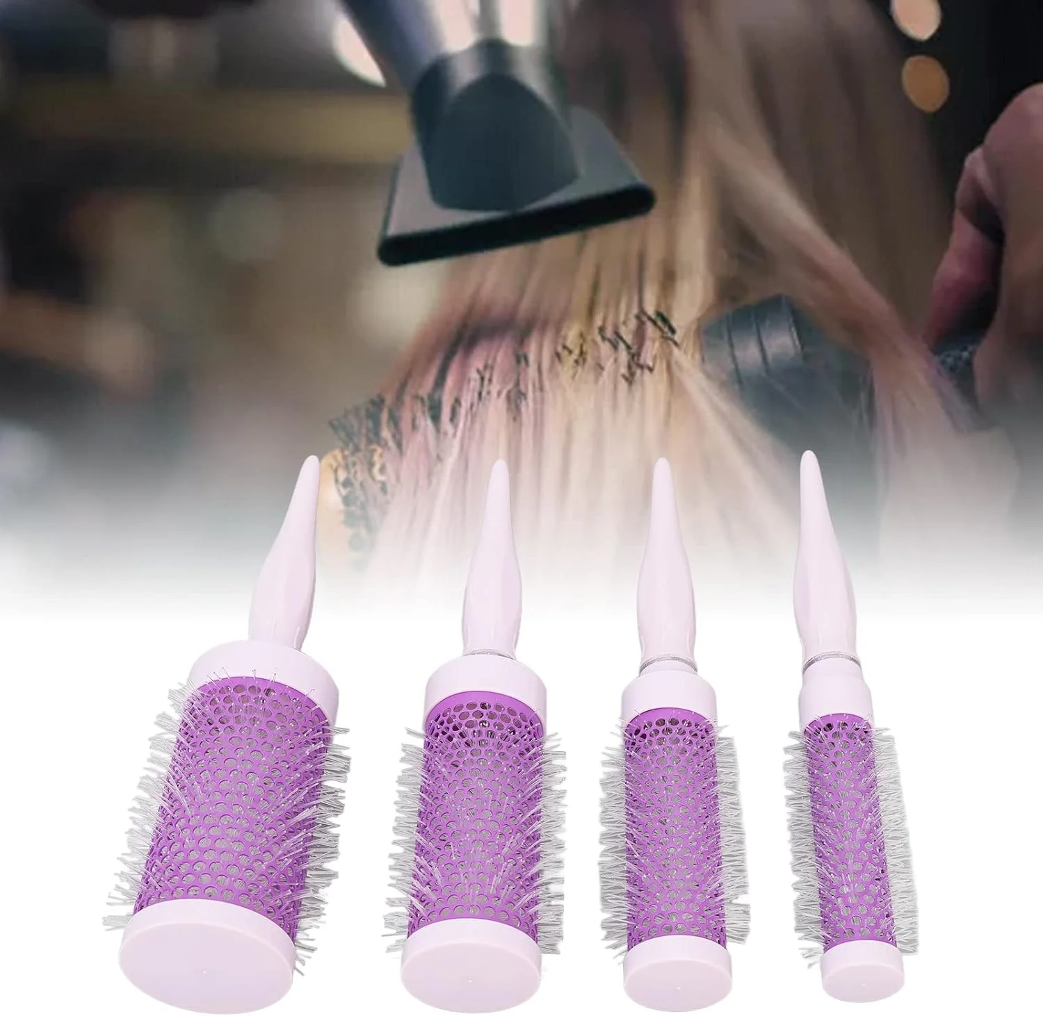 Round Brush Set for Blow Drying Curling, Hair Styling Blow Drying Curling Brush Round Brush Reduce Hair Dryness Promote Healthy Hair Growth Nylon Styling Hair Brush for Nylon Bristles Hair Blow Drying Round Brush Set for Blow Drying Curling, Hair Styling Blow Drying Curling Brush Round Brush Reduce Hair Dryness Promote Healthy Hair Growth Nylon Styling Hair Brush for Nylon Bristles Hair Blow Drying