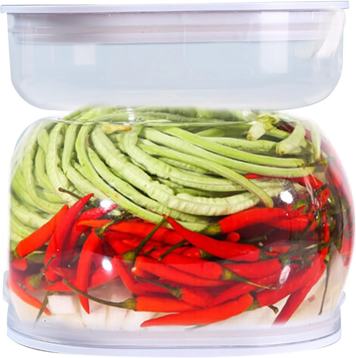 ظرف ترشی - ظروف ترشی 400 گرمی با درب تایمردار | جعبه نگهداری مواد غذایی با صافی | برای آرد، سالاد، جو دوسر، شکر، شیرینی، آماده سازی غذا، ماست، کره، مربا