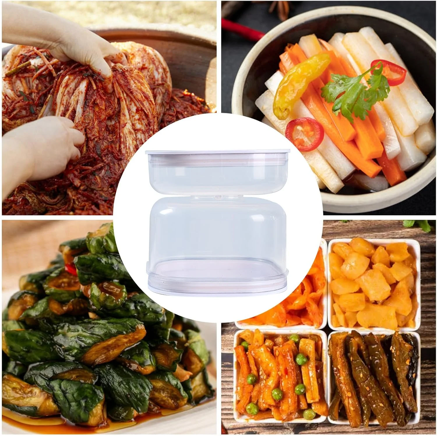 ظروف ترشی | ظرف ترشی زماندار 400 گرمی با درب - جعبه نگهداری مواد غذایی با صافی - برای آرد، سالاد، جو دوسر، شکر، شیرینی، آمادهسازی غذا، ماست، کره، مربا ظروف ترشی | ظرف ترشی زماندار 400 گرمی با درب - جعبه نگهداری مواد غذایی با صافی - برای آرد، سالاد، جو دوسر، شکر، شیرینی، آمادهسازی غذا، ماست، کره، مربا