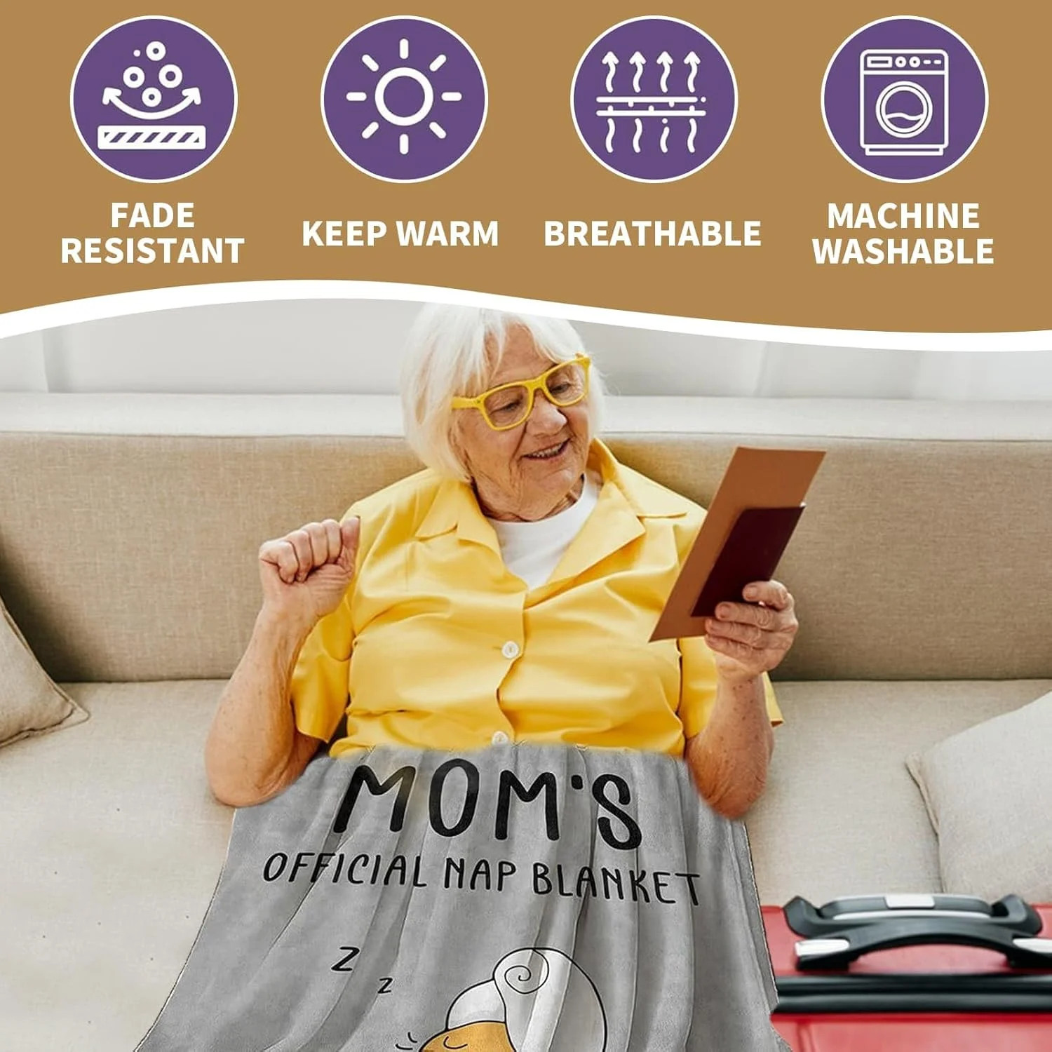 پتو هدیه برای مادر، پتو هدیه تولد مادر از طرف دختر یا پسر، پتو فلانل نرم هدیه تولد برای مادر/مامانی برای هدیه تولد روز مادر، 50"x60" پتو هدیه برای مادر، پتو هدیه تولد مادر از طرف دختر یا پسر، پتو فلانل نرم هدیه تولد برای مادر/مامانی برای هدیه تولد روز مادر، 50"x60"