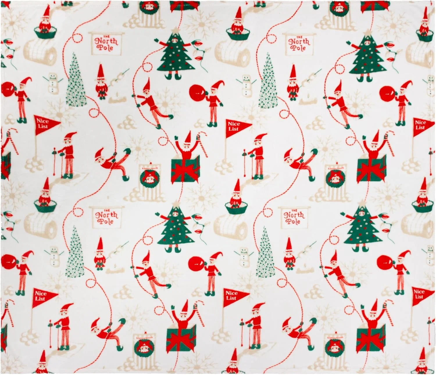 پتو الفی برای روزهای تعطیل – پتوی پشمی کریسمس با طرح جن برای تخت یا مبل (کرم/نعنایی - 130x150 سانتی متر) پتو الفی برای روزهای تعطیل – پتوی پشمی کریسمس با طرح جن برای تخت یا مبل (کرم/نعنایی - 130x150 سانتی متر)