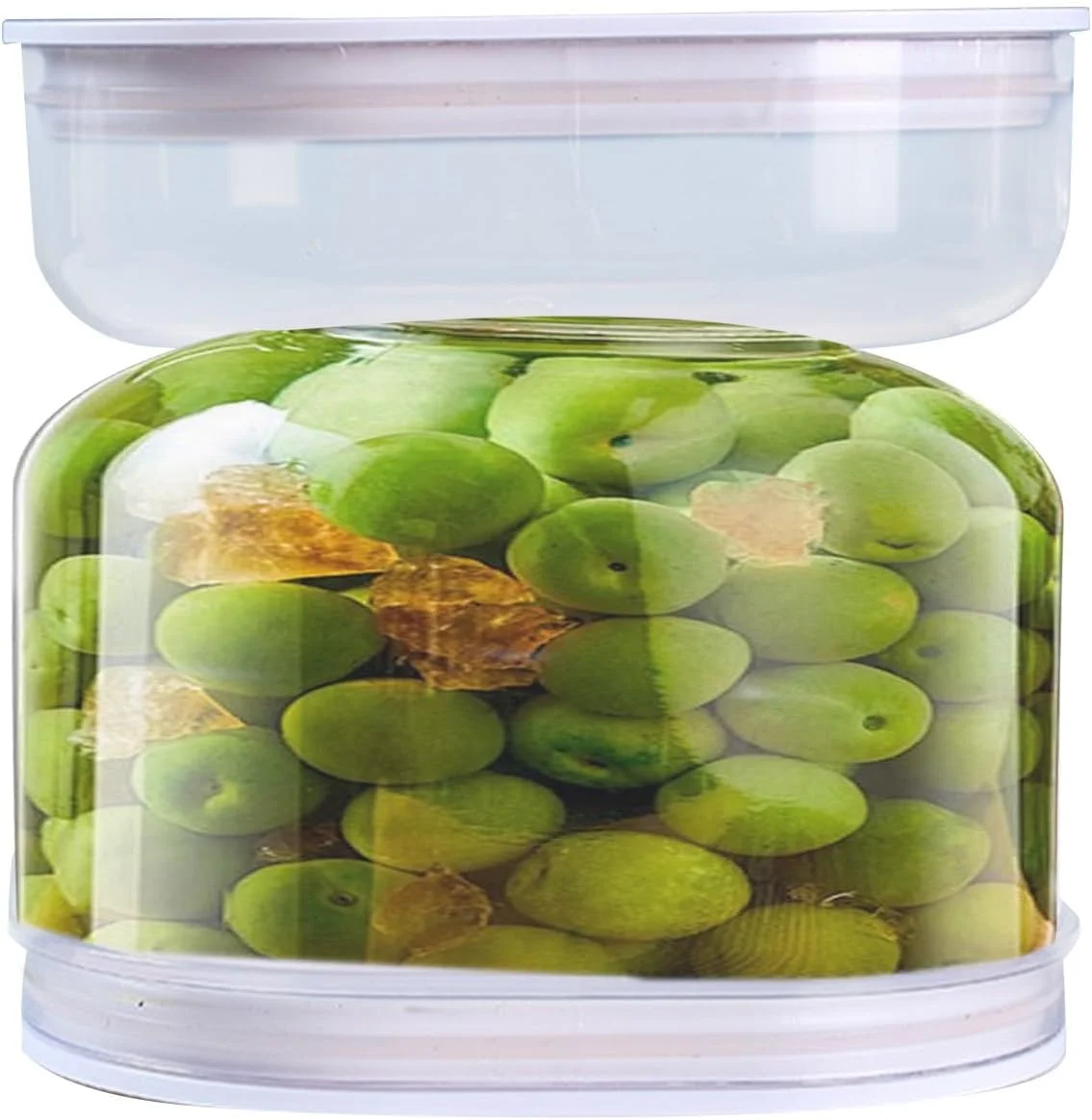 ظروف ترشی با درب - ظروف ترشی 400 گرمی با درب تایمر دار | جعبه جداکننده آب ترشی، برای سالاد، آبنبات، جو دوسر، شکر آشپزخانه، کلوچه، آماده سازی غذا، ماست، کره، مربا