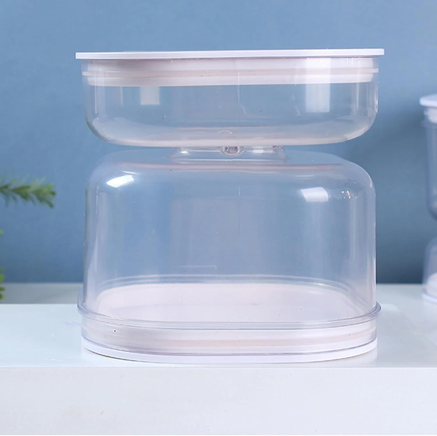 ظروف ترشی با درب - ظروف ترشی 400 گرمی با درب تایمر دار | جعبه جداکننده آب ترشی، برای سالاد، آبنبات، جو دوسر، شکر آشپزخانه، کلوچه، آماده سازی غذا، ماست، کره، مربا
