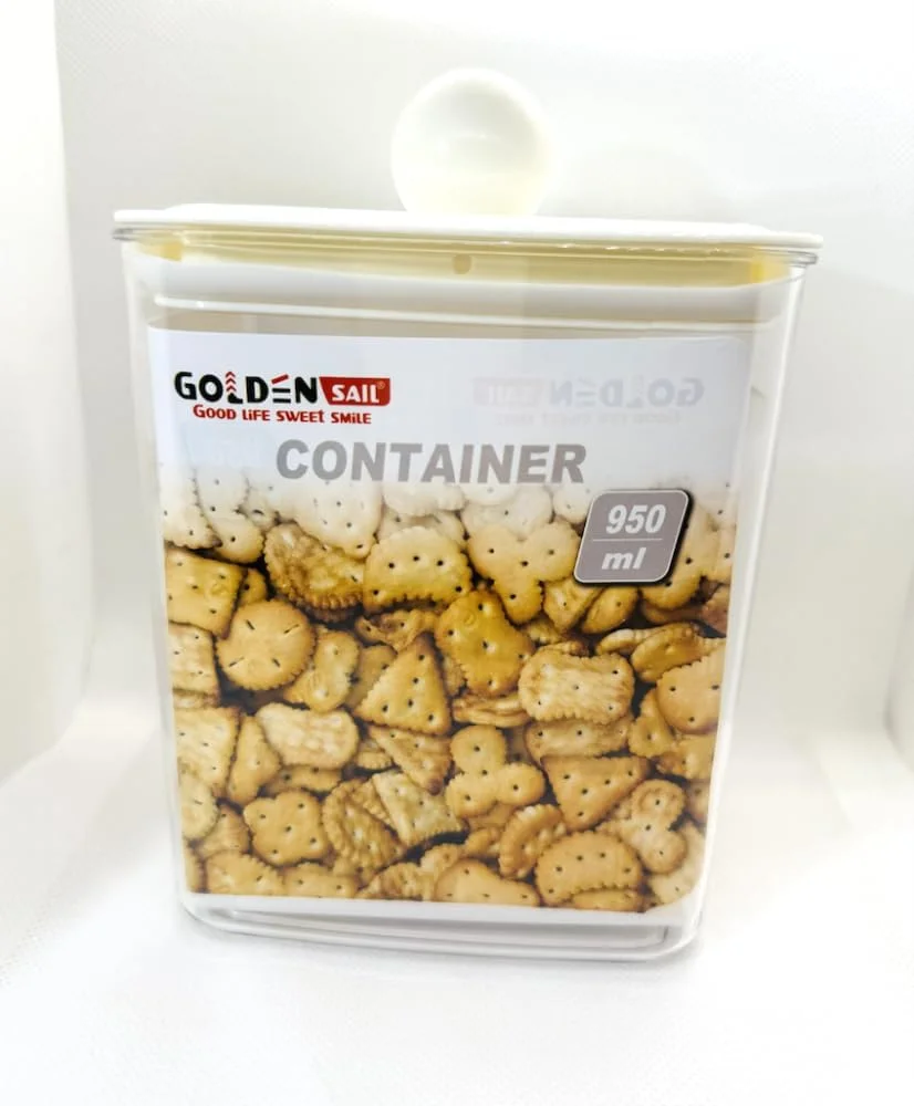 950ml Food Container Jar, BPA-Free Food Storage Container, Leak-Proof, Clear Plastic Kitchen Organizer for Spices