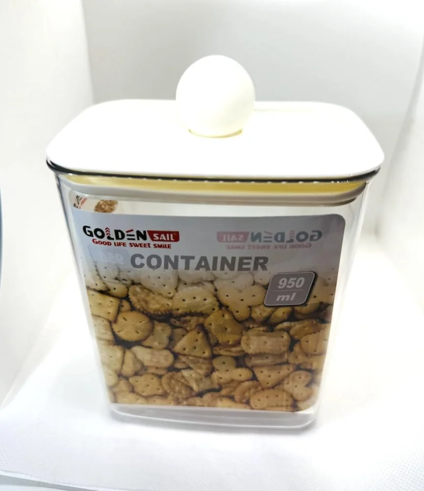 950ml Food Container Jar, BPA-Free Food Storage Container, Leak-Proof, Clear Plastic Kitchen Organizer for Spices