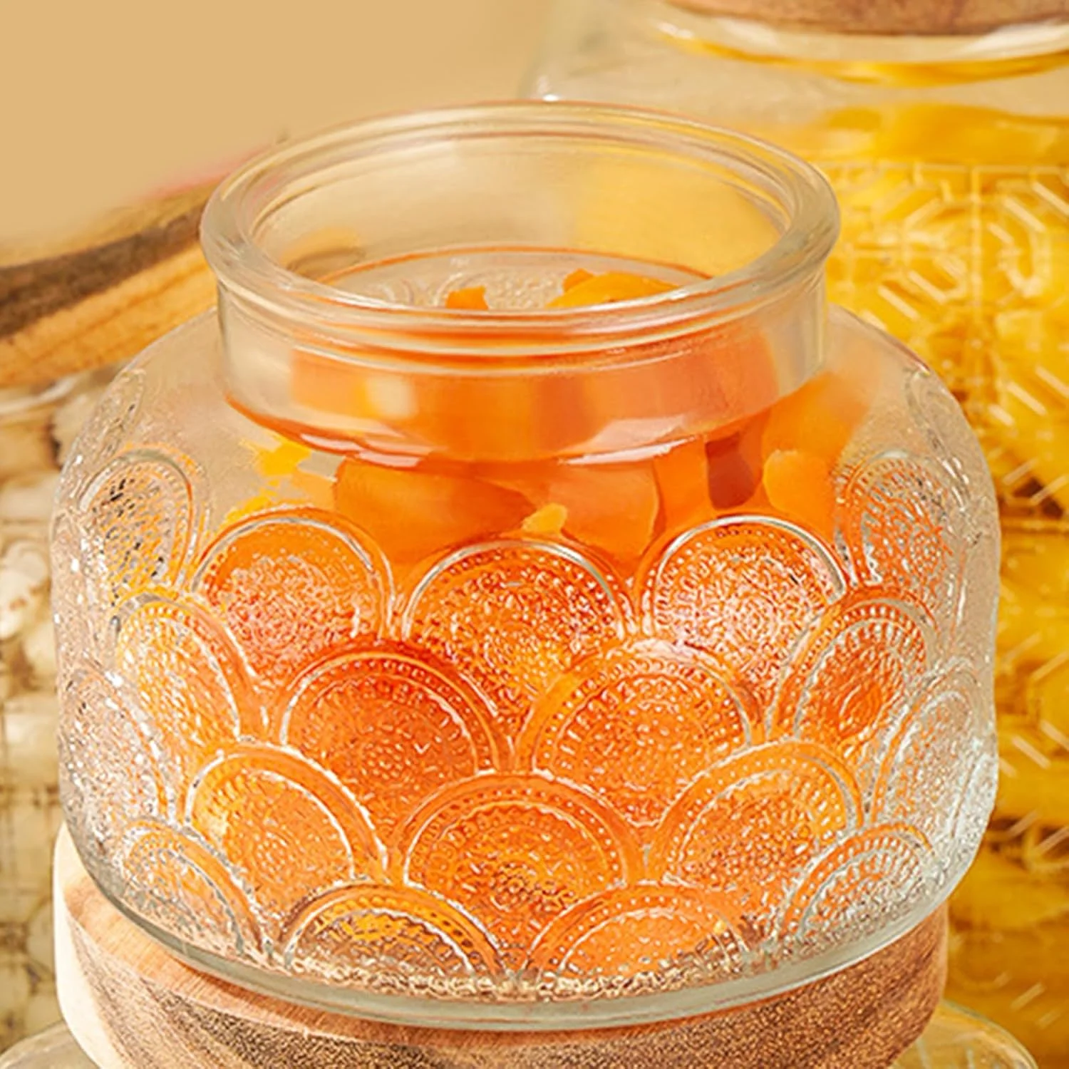 ظرف شیشه ای کاربردی برای نگهداری، محفظه ای مقاوم با طراحی شفاف، ایده آل برای علاقه مندان به پخت و پز خانگی و نظم دهی، ظرف نگهداری چند منظوره