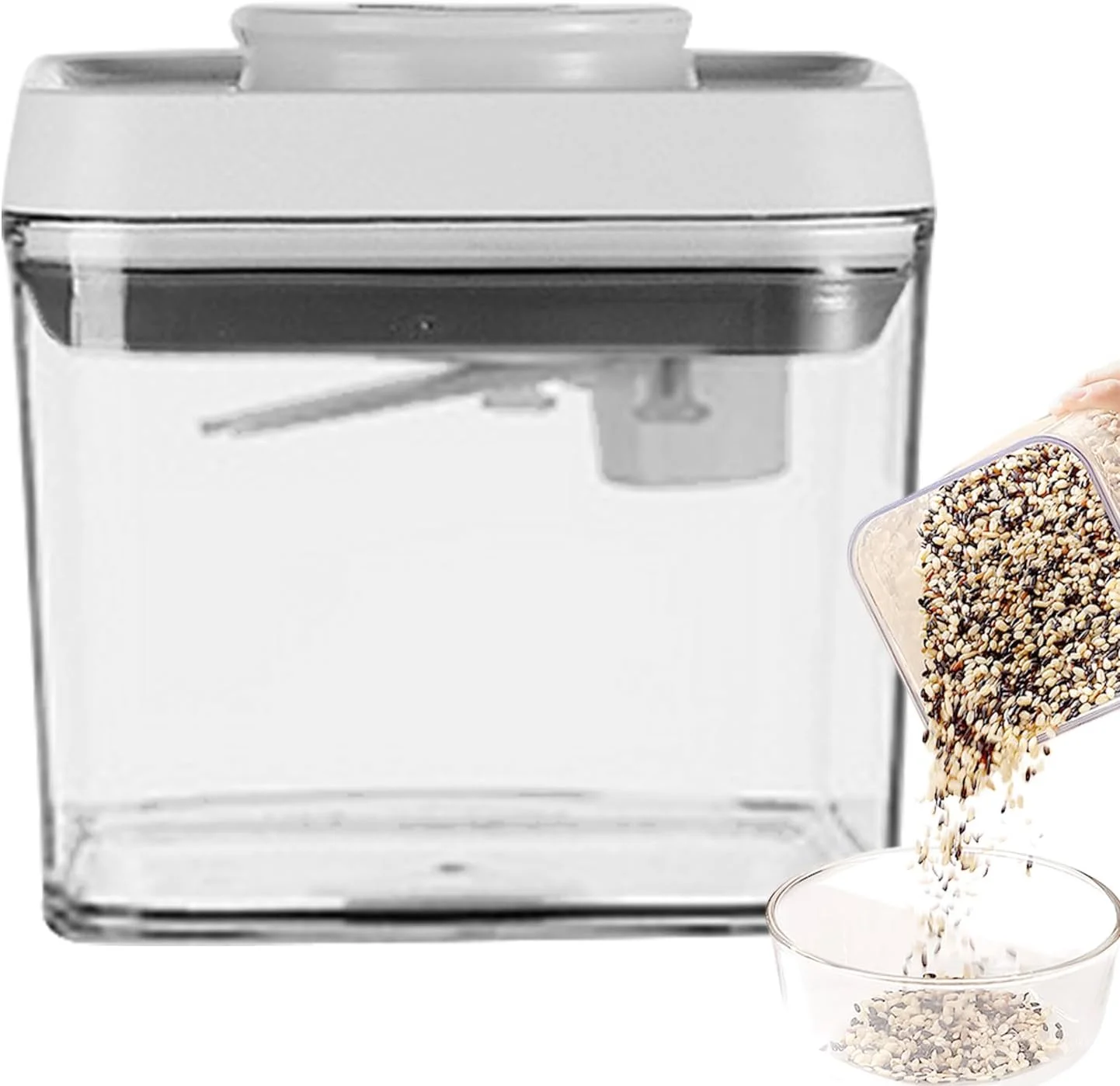 Cereal Containers with Lids | Airtight Storage Jars | Clear Stackable Sealed Jar for Rice Pet Food Home Bakers Pantry Organizers Dried Fruits Snack Seasonings Candy Loose Tea Cereal Containers with Lids | Airtight Storage Jars | Clear Stackable Sealed Jar for Rice Pet Food Home Bakers Pantry Organizers Dried Fruits Snack Seasonings Candy Loose Tea