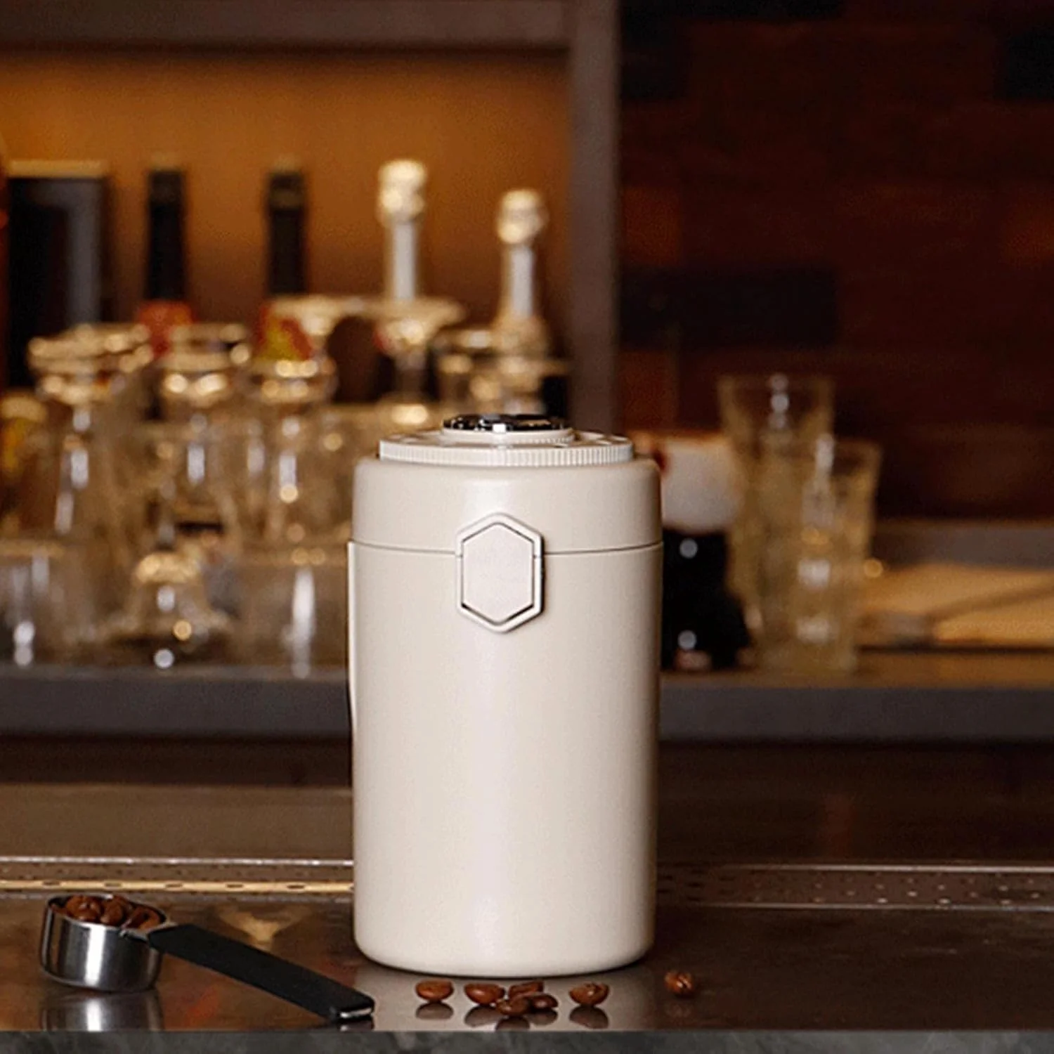ظرف نگهداری قهوه | شیشه آشپزخانه خلاء و ضد هوا با نشانگر تاریخ | ظرف نگهداری مواد غذایی استیل ضد زنگ آشپزخانه | برای برنج چای شکر غلات آرد لوبیا و پودر قهوه