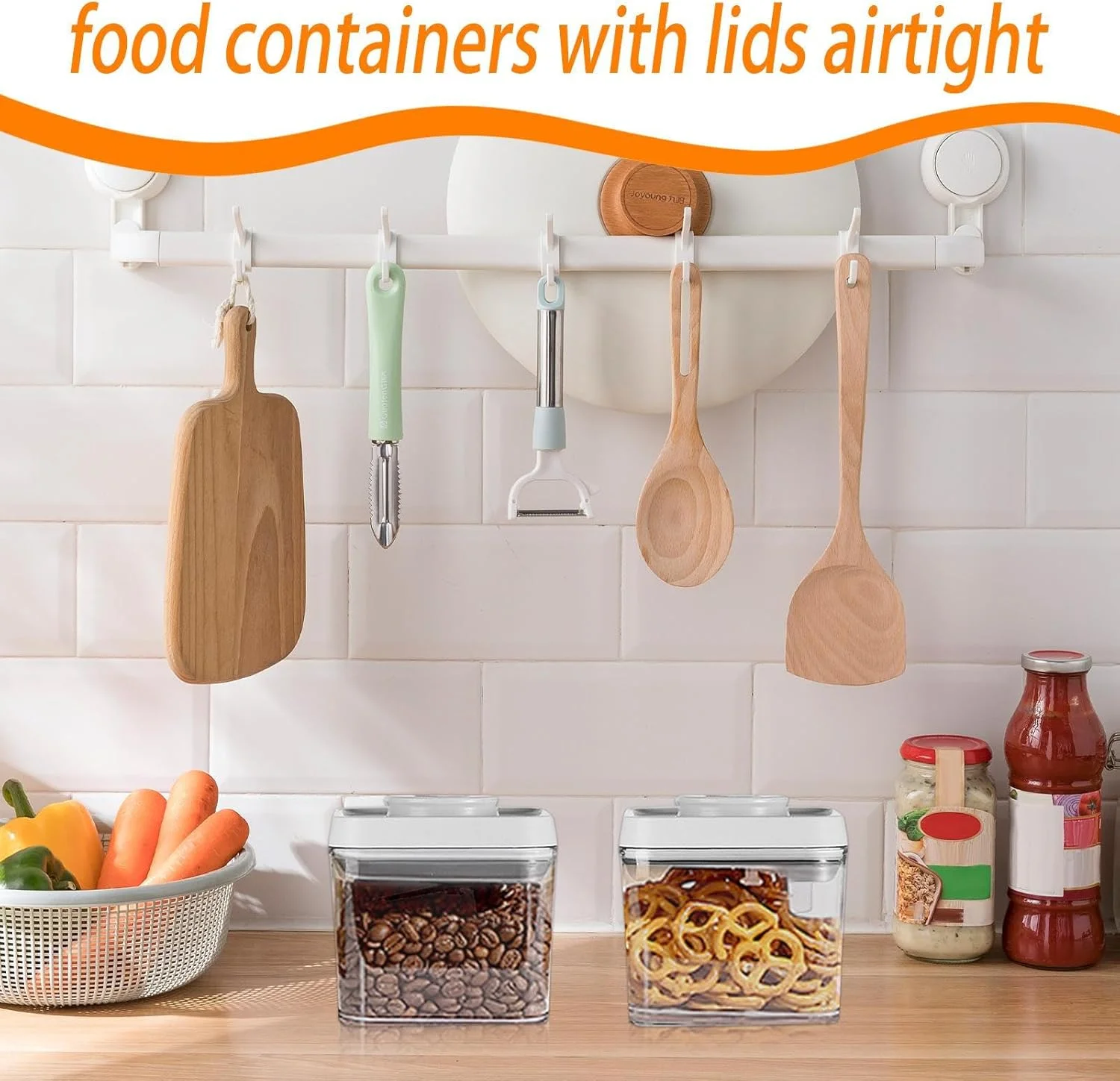 Cereal Containers with Lids | Airtight Storage Jars | Clear Stackable Sealed Jar for Rice Pet Food Home Bakers Pantry Organizers Dried Fruits Snack Seasonings Candy Loose Tea