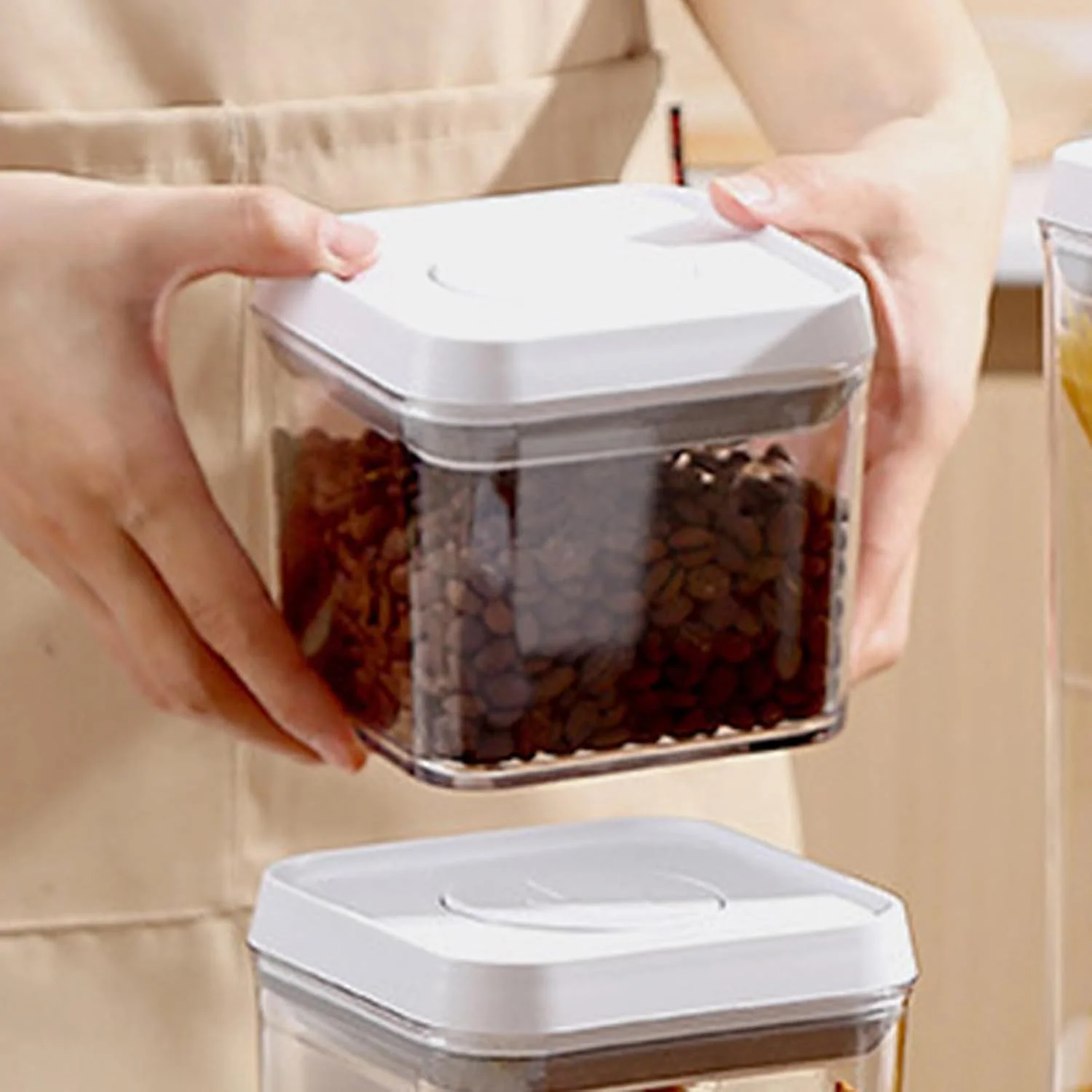 Cereal Containers with Lids | Airtight Storage Jars | Clear Stackable Sealed Jar for Rice Pet Food Home Bakers Pantry Organizers Dried Fruits Snack Seasonings Candy Loose Tea