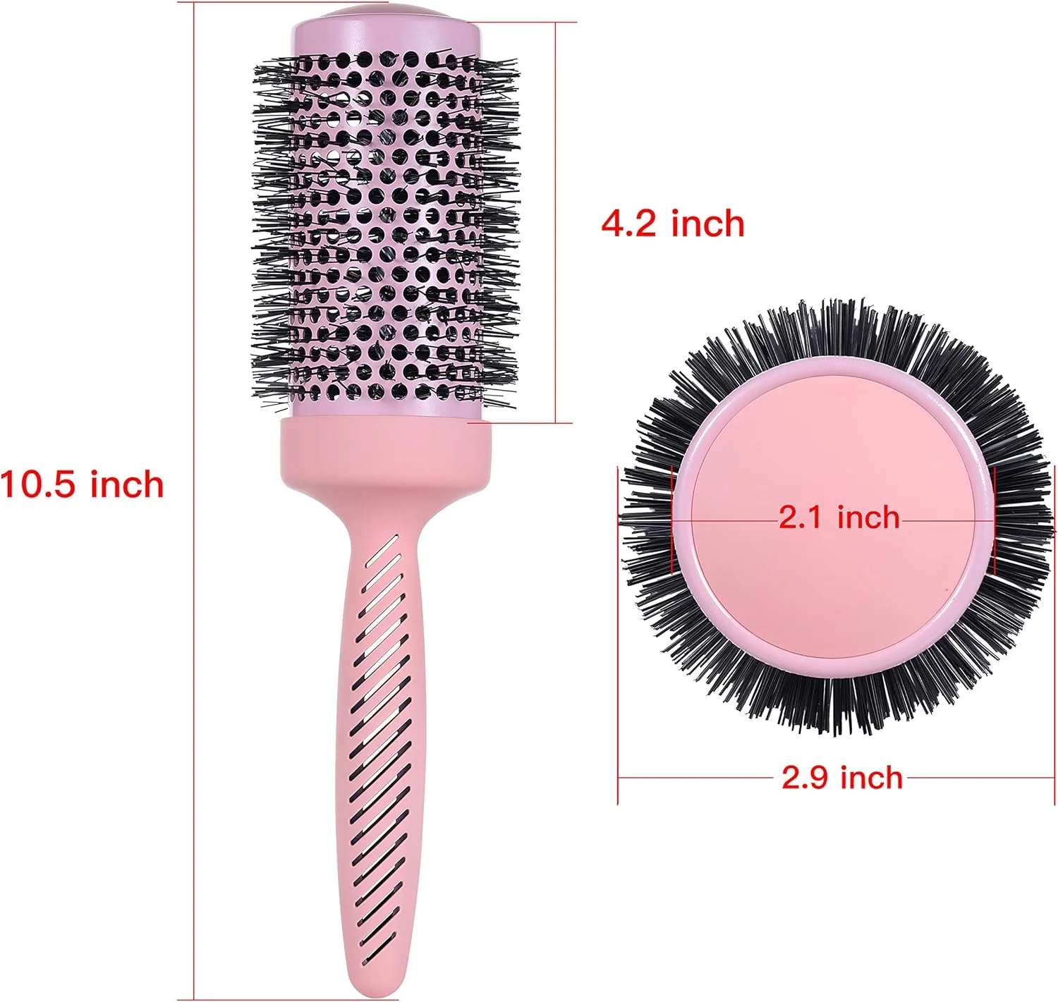 برس گرد سرامیکی بزرگ Perfehair برای خشک کردن مو، برس موی حرارتی یونی حرفه ای 2.9 اینچی برای حالت دادن، خشک کردن، فر کردن و صاف کردن موهای متوسط تا بلند موج دار یا فر - صورتی برس گرد سرامیکی بزرگ Perfehair برای خشک کردن مو، برس موی حرارتی یونی حرفه ای 2.9 اینچی برای حالت دادن، خشک کردن، فر کردن و صاف کردن موهای متوسط تا بلند موج دار یا فر - صورتی