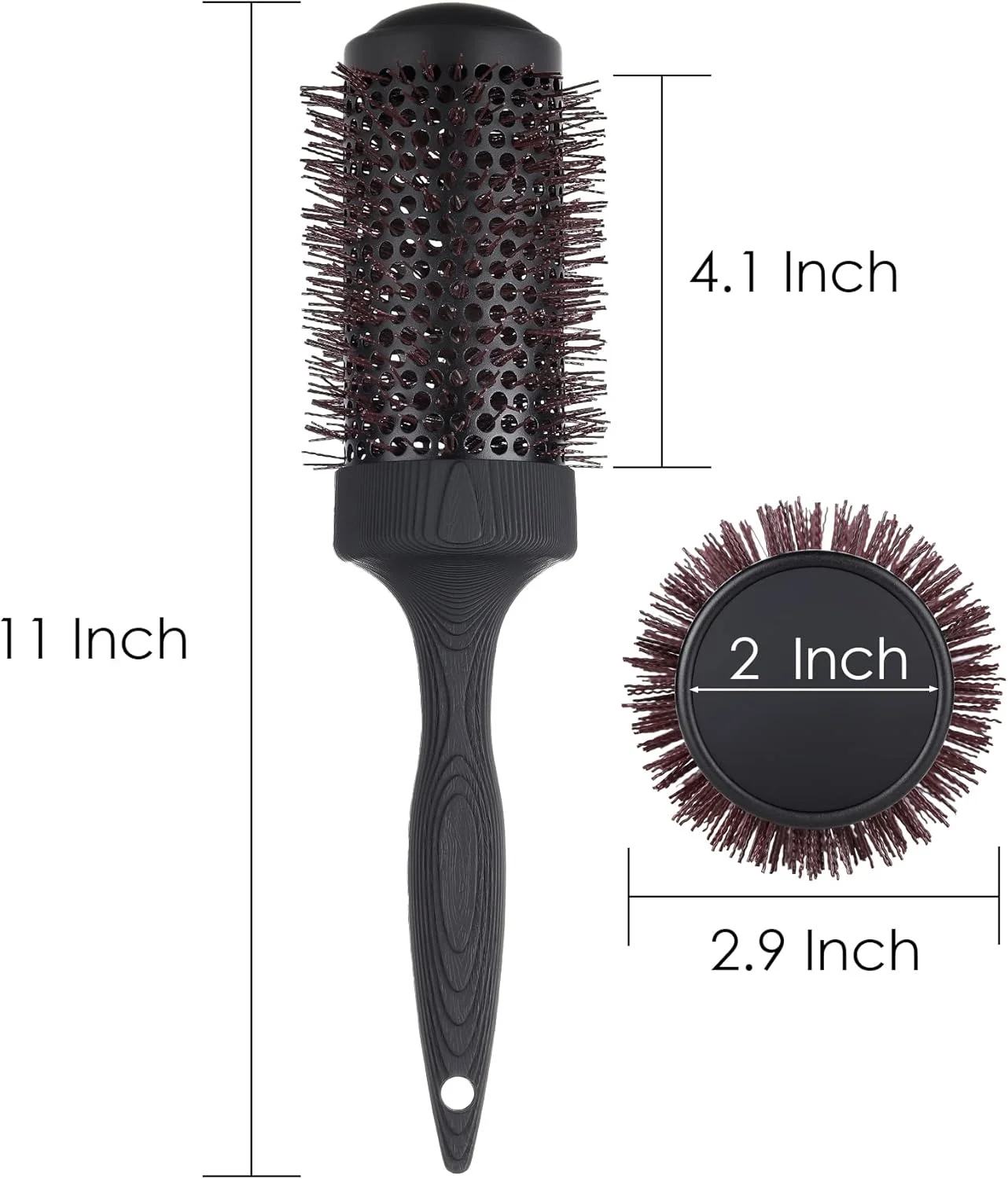 برس گرد سرامیکی بزرگ Perfehair برای خشک کردن مو، برس موی حرارتی یونی 2.9 اینچی برای حالت دادن، فر کردن، صاف کردن موهای متوسط تا بلند موج دار یا فر برس گرد سرامیکی بزرگ Perfehair برای خشک کردن مو، برس موی حرارتی یونی 2.9 اینچی برای حالت دادن، فر کردن، صاف کردن موهای متوسط تا بلند موج دار یا فر