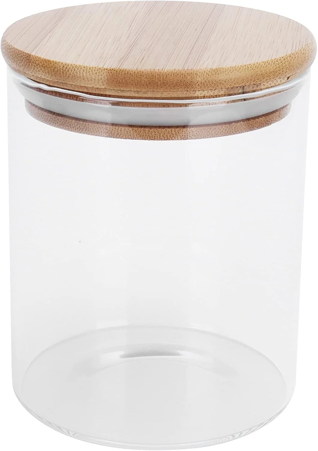 ظرف نگهداری گرد چوبی نیکو، ظرف غذای شیشه ای شفاف درب دار برای چای و قهوه آشپزخانه ظرف نگهداری گرد چوبی نیکو، ظرف غذای شیشه ای شفاف درب دار برای چای و قهوه آشپزخانه