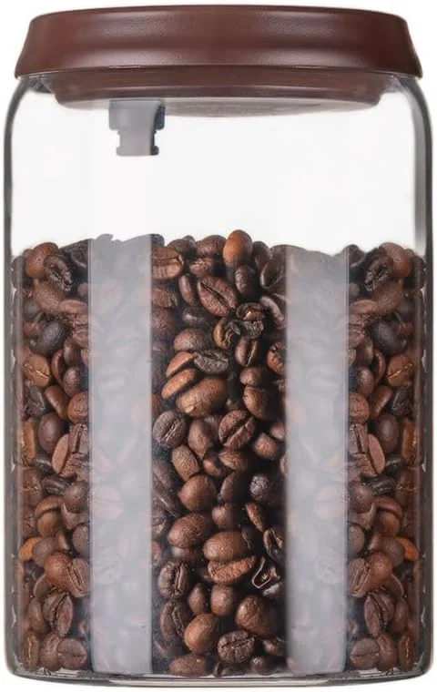 ظروف شیشه ای دوجداره برای نگهداری مواد غذایی - ظروف 900 میلی لیتری دربسته برای دانه های قهوه، شکر و چای برگ - شیشه های بوروسیلیکاتی مقاوم در برابر حرارت با درب های مهر و موم یک لمسی ظروف شیشه ای دوجداره برای نگهداری مواد غذایی - ظروف 900 میلی لیتری دربسته برای دانه های قهوه، شکر و چای برگ - شیشه های بوروسیلیکاتی مقاوم در برابر حرارت با درب های مهر و موم یک لمسی