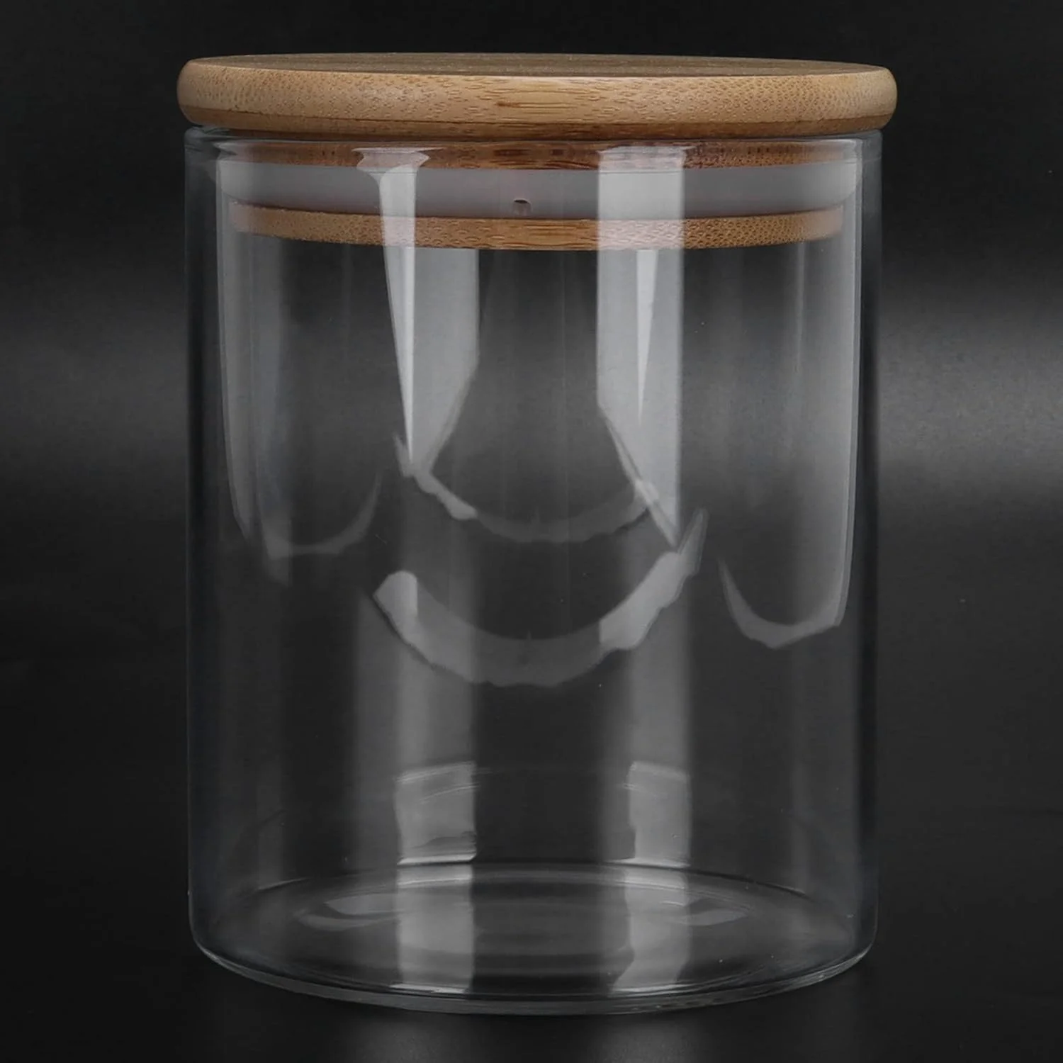 ظرف نگهداری گرد چوبی نیکو، ظرف غذای شیشه ای شفاف درب دار برای چای و قهوه آشپزخانه ظرف نگهداری گرد چوبی نیکو، ظرف غذای شیشه ای شفاف درب دار برای چای و قهوه آشپزخانه