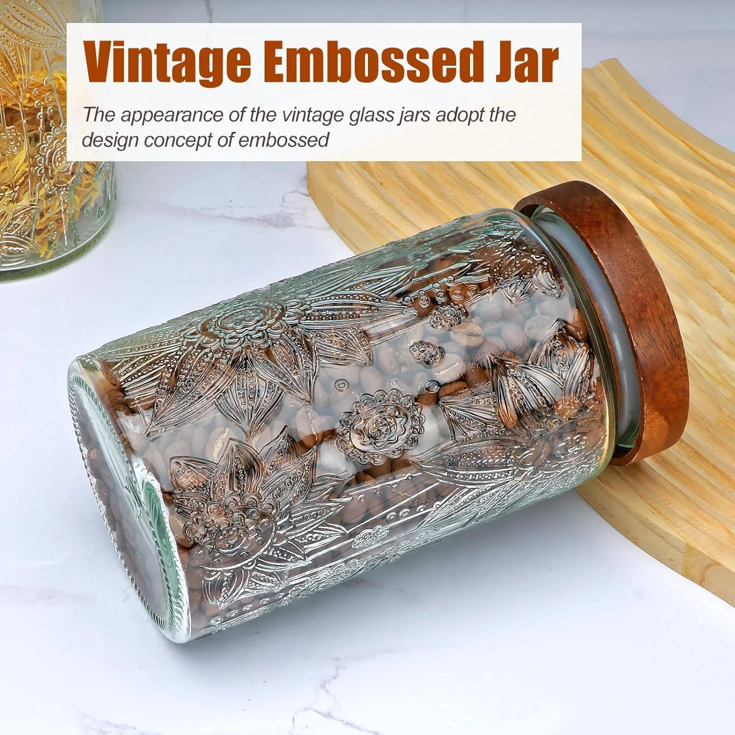 ست 4 عددی شیشه های ذخیره سازی DOOKOO، 700 میلی لیتر، شیشه های درب دار، شیشه های ذخیره سازی مواد غذایی درب چوبی، ظروف شیشه ای نگهداری مواد غذایی برای پیشخوان آشپزخانه، انبار، قهوه، چای، شکر، کلوچه، آبنبات ست 4 عددی شیشه های ذخیره سازی DOOKOO، 700 میلی لیتر، شیشه های درب دار، شیشه های ذخیره سازی مواد غذایی درب چوبی، ظروف شیشه ای نگهداری مواد غذایی برای پیشخوان آشپزخانه، انبار، قهوه، چای، شکر، کلوچه، آبنبات