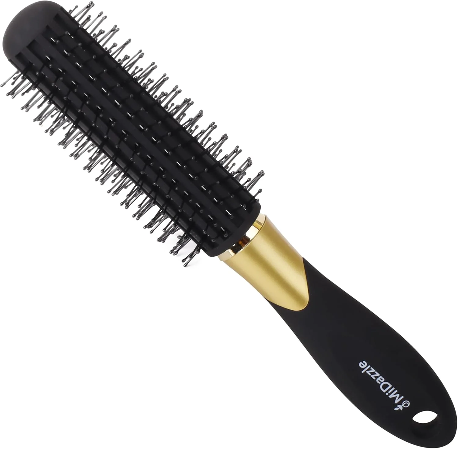 برس مو گرد مشکی و طلایی با حلقه امیدازل (MIHB0031) برس مو گرد مشکی و طلایی با حلقه امیدازل (MIHB0031)