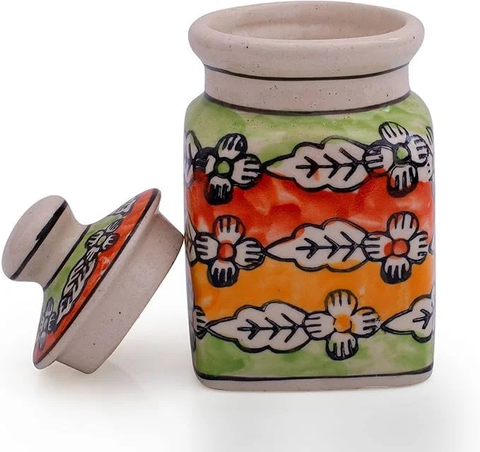 ظرف سرامیکی تزئینی با درب برای پیشخوان آشپزخانه، میز غذاخوری، لوازم جانبی منزل، چاشنی، ترشی، ادویه، قهوه، چای، قوطی شکر، نمک، گیاهان، نگهدارنده ظروف نگهداری مواد غذایی، دست ساز ظرف سرامیکی تزئینی با درب برای پیشخوان آشپزخانه، میز غذاخوری، لوازم جانبی منزل، چاشنی، ترشی، ادویه، قهوه، چای، قوطی شکر، نمک، گیاهان، نگهدارنده ظروف نگهداری مواد غذایی، دست ساز