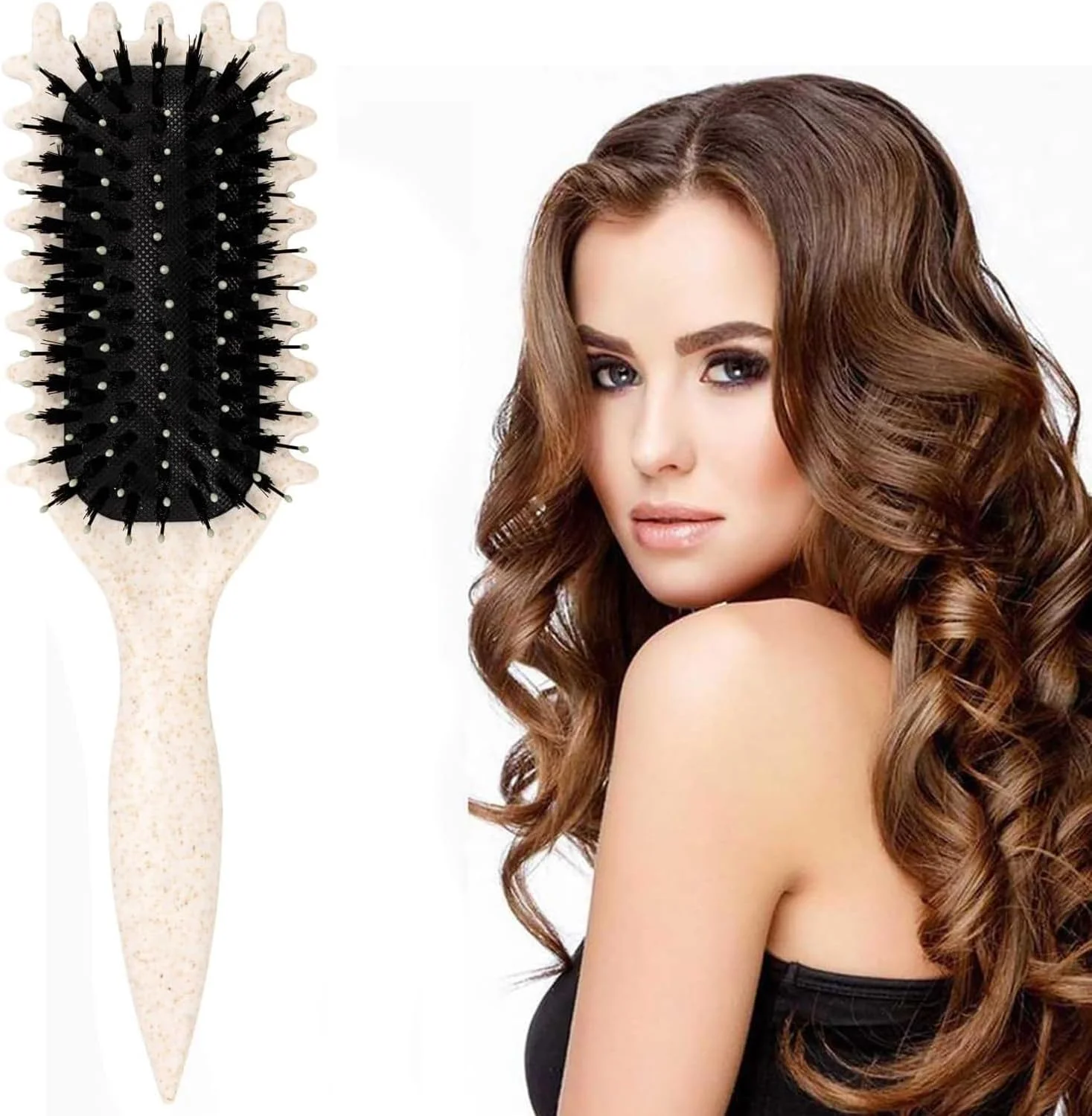 برس موی فر Oasisgalore برای آقایان و بانوان، برس حالت دهنده فر، برس حالت دهنده فر، برای شانه کردن و حالت دادن، کاهش کشیدگی و جدا شدن فرها برای فرهای مشخص