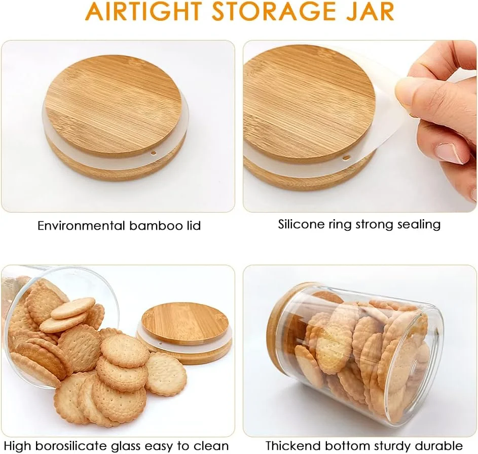 ظروف ادویه Deweey با درب بامبو، ست ظروف ادویه 2 عددی 16 اونسی شیشه ای با درب های بامبو هواگیر، ظروف نگهداری شیشه ای برای سازماندهی انبار، شکر، آرد، گیاهان و ادویه جات، ژله، لوازم DIY و صنایع دستی ظروف ادویه Deweey با درب بامبو، ست ظروف ادویه 2 عددی 16 اونسی شیشه ای با درب های بامبو هواگیر، ظروف نگهداری شیشه ای برای سازماندهی انبار، شکر، آرد، گیاهان و ادویه جات، ژله، لوازم DIY و صنایع دستی