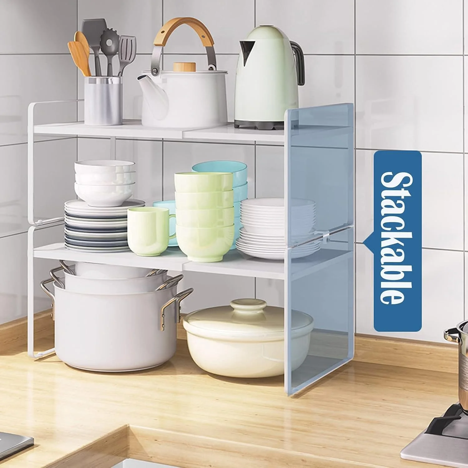 قفسه سازمان دهنده رومیزی قابل گسترش DOOKOO، قفسه آشپزخانه چند منظوره متحرک، قفسه ادویه، قفسه کابینت، قفسه انباری زیر سینک (سفید) قفسه سازمان دهنده رومیزی قابل گسترش DOOKOO، قفسه آشپزخانه چند منظوره متحرک، قفسه ادویه، قفسه کابینت، قفسه انباری زیر سینک (سفید)